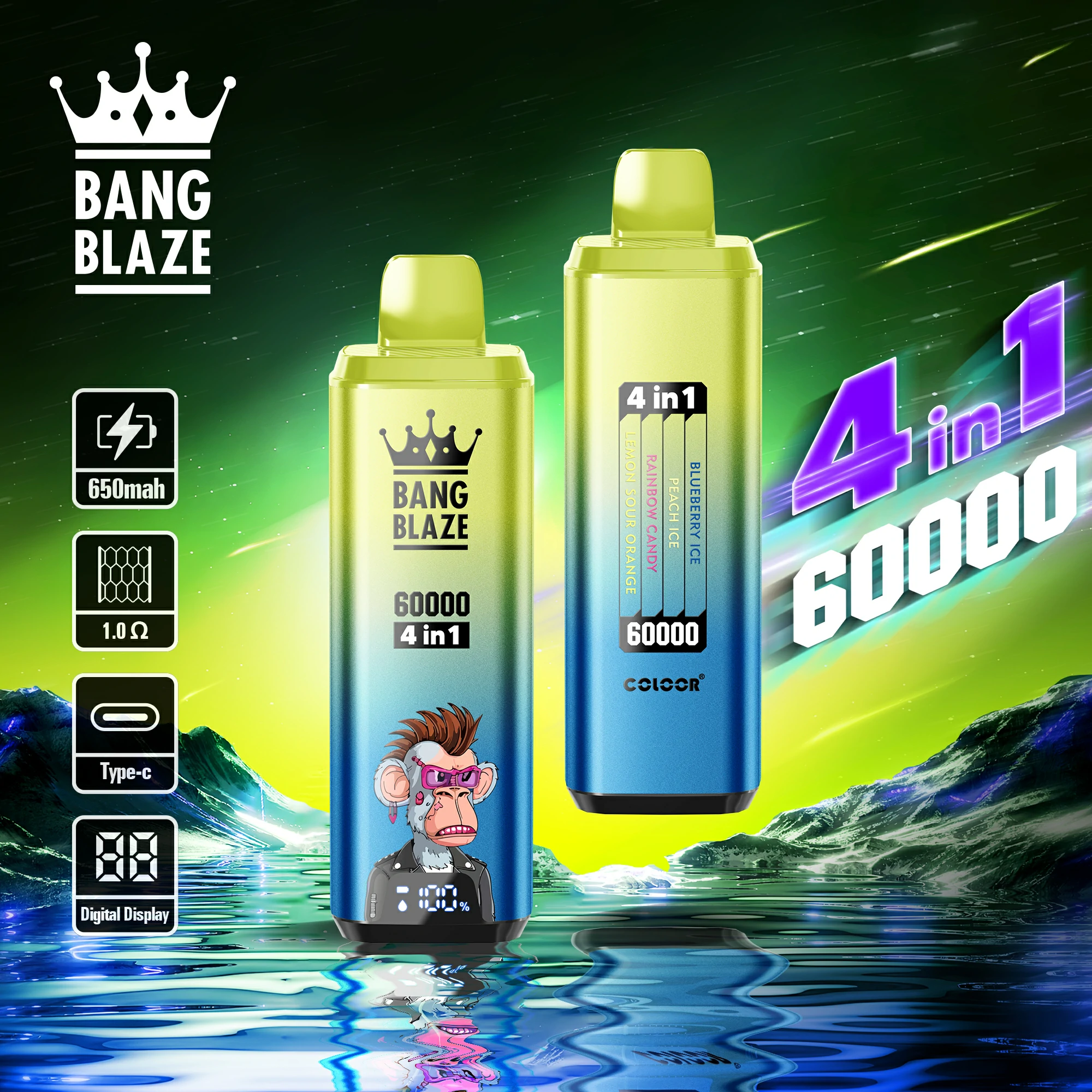 Bang Blaze 60000パフ 4-in-1 使い捨て電子タバコ - image 5