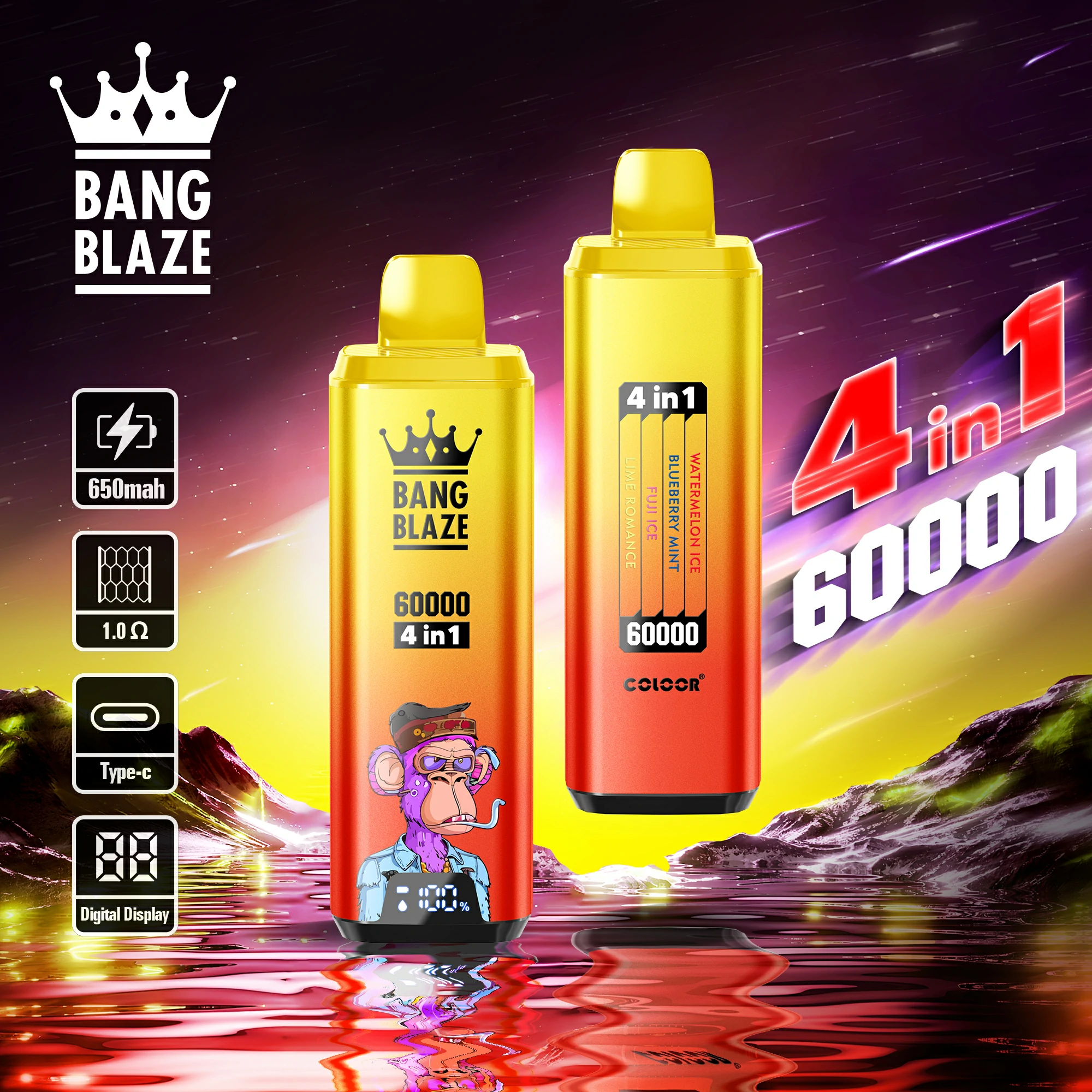 Bang Blaze 60000パフ 4-in-1 使い捨て電子タバコ - image 7
