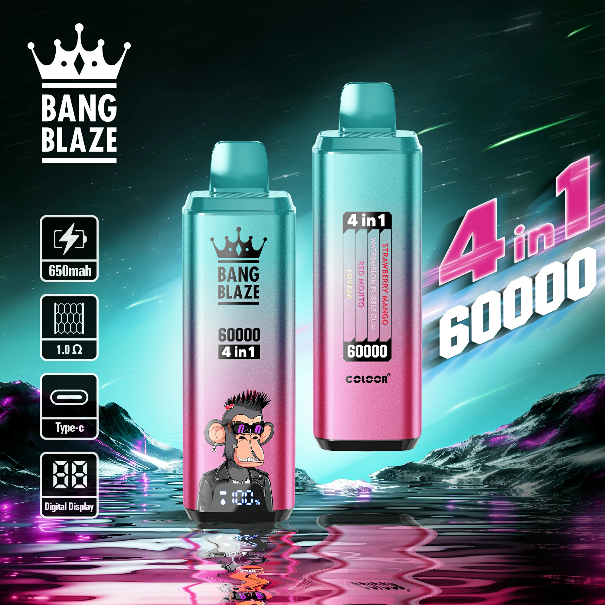 Bang Blaze 60000パフ 4-in-1 使い捨て電子タバコ - image 12