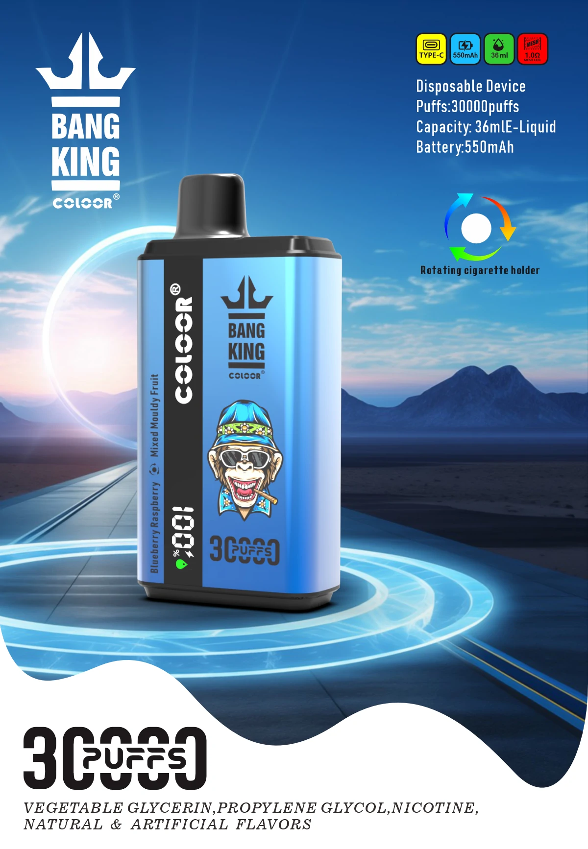 Bang King 30000パフ 2-in-1 使い捨て電子タバコ - image 5