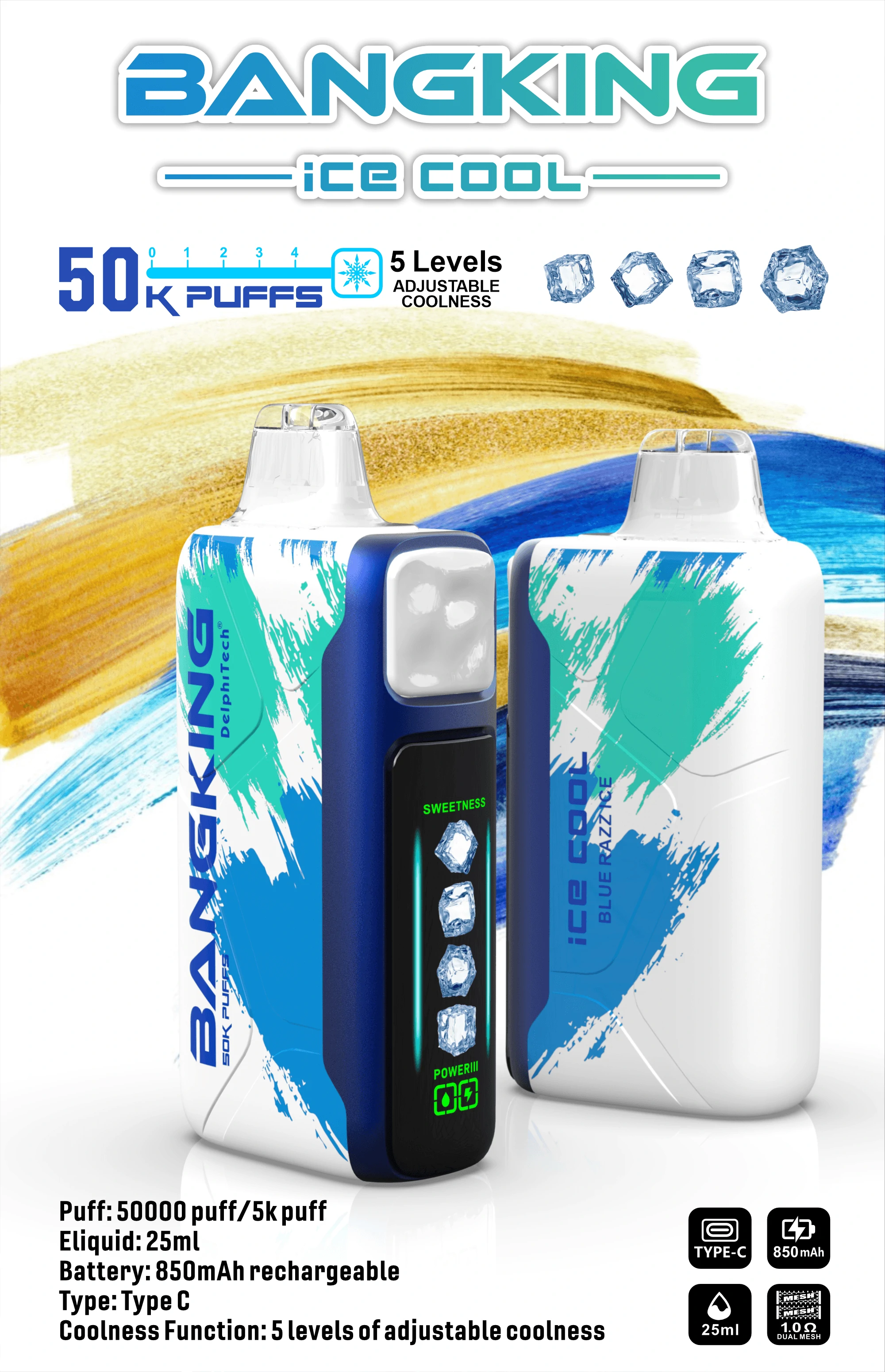 Bang King Ice Cool 60000パフ 使い捨て電子タバコ - image 4