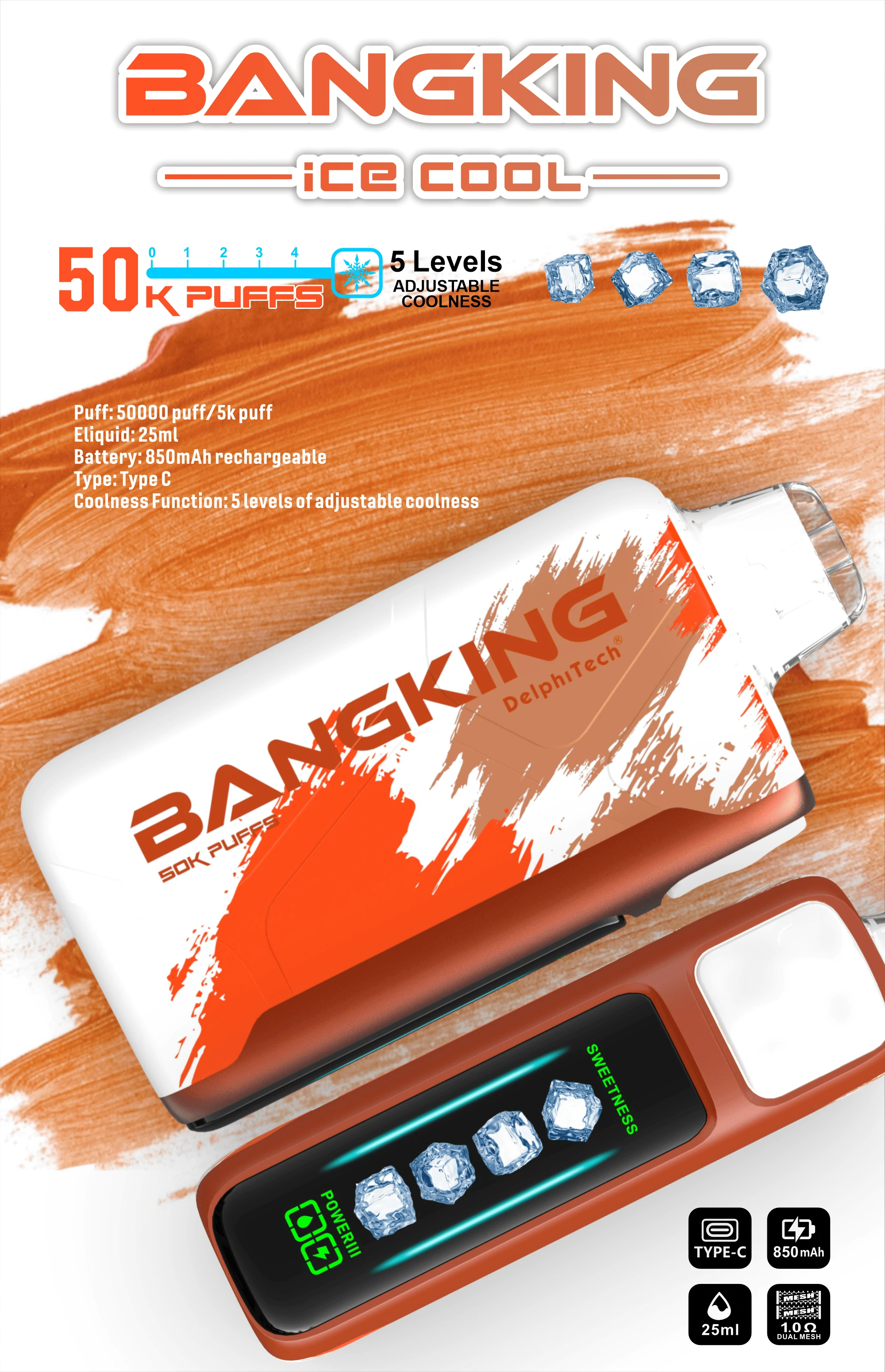 Bang King Ice Cool 60000パフ 使い捨て電子タバコ - image 6