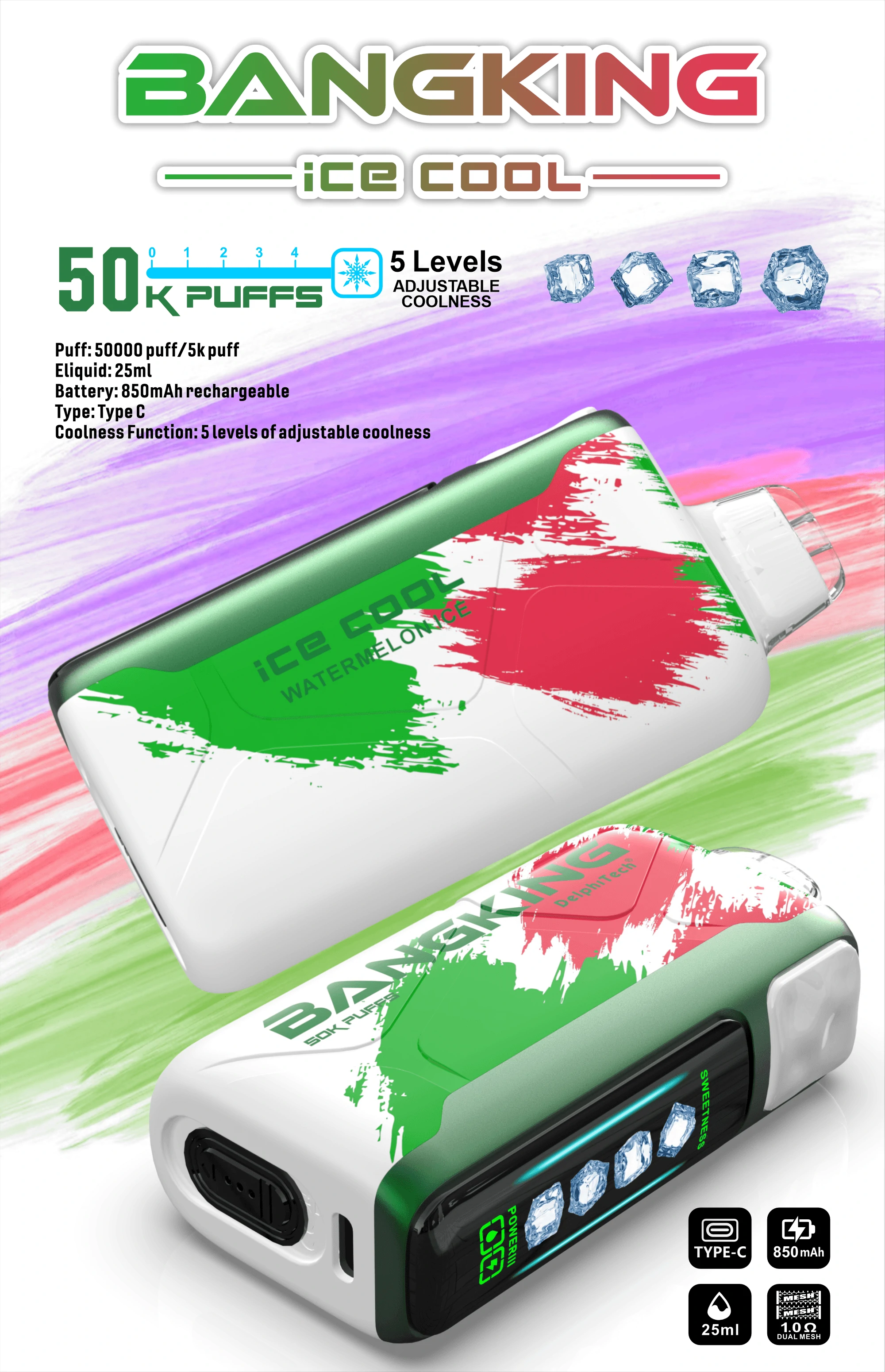 Bang King Ice Cool 60000パフ 使い捨て電子タバコ - image 2