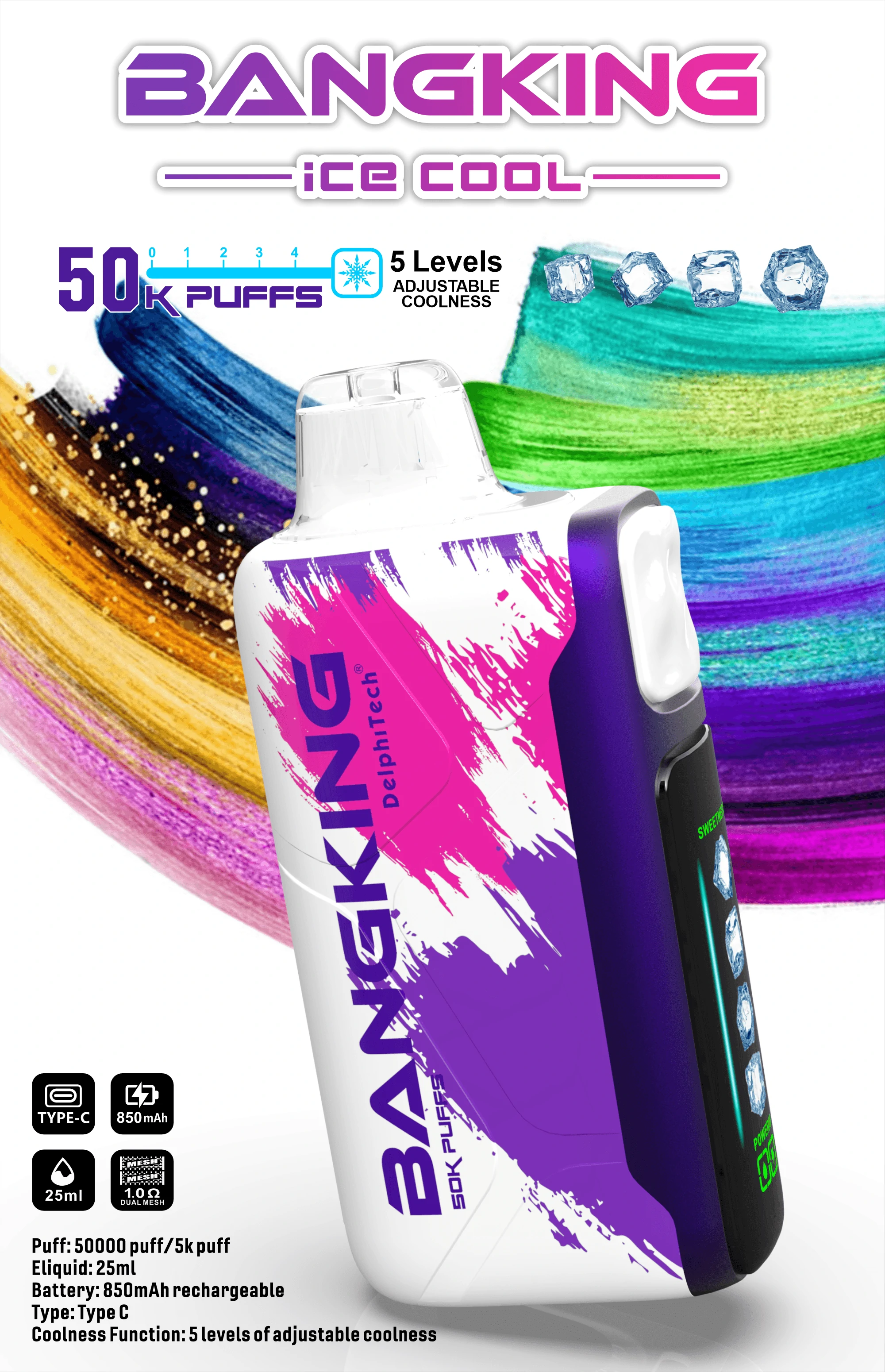 Bang King Ice Cool 60000パフ 使い捨て電子タバコ - image 9