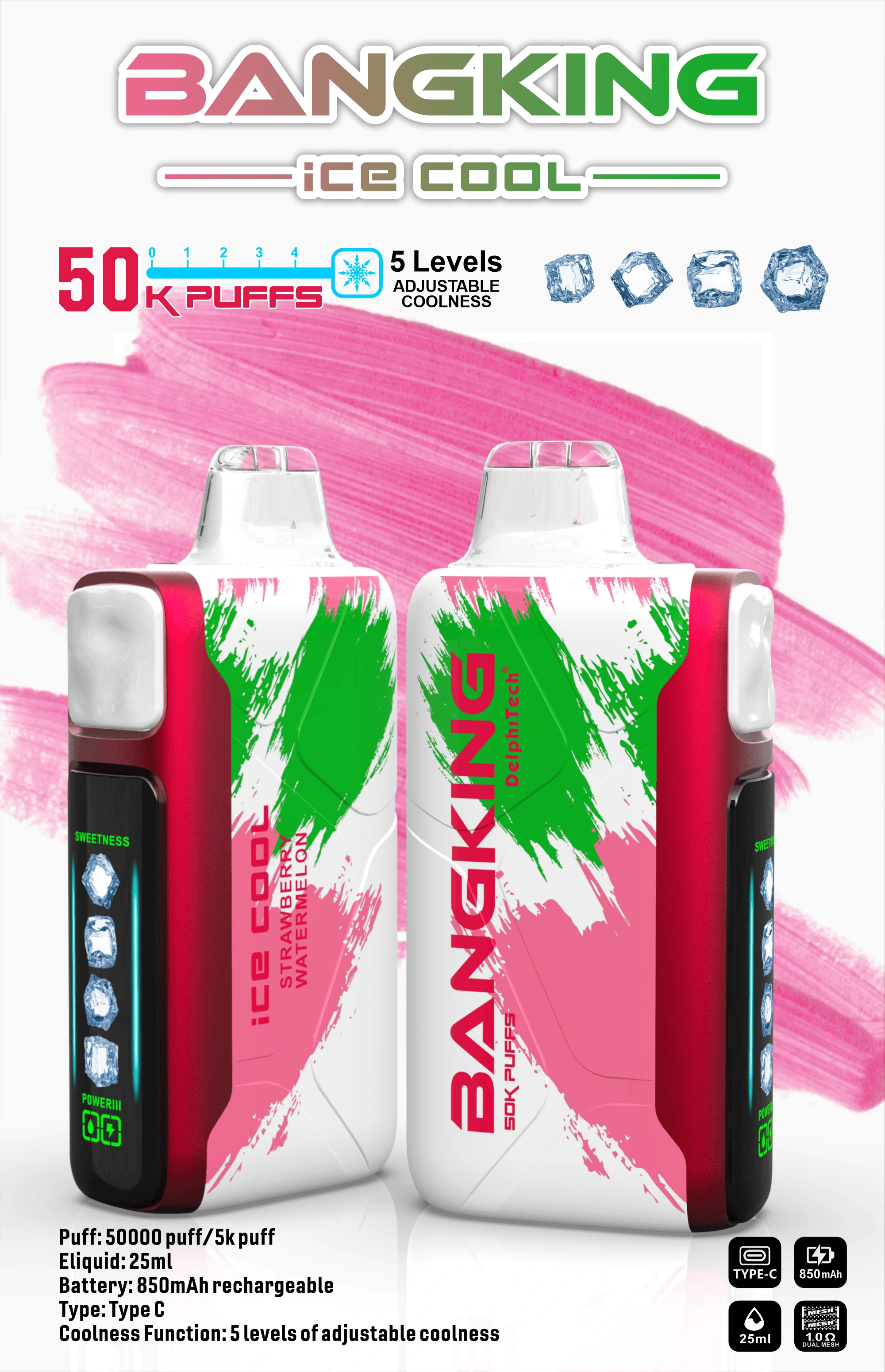 Bang King Ice Cool 60000パフ 使い捨て電子タバコ - image 3
