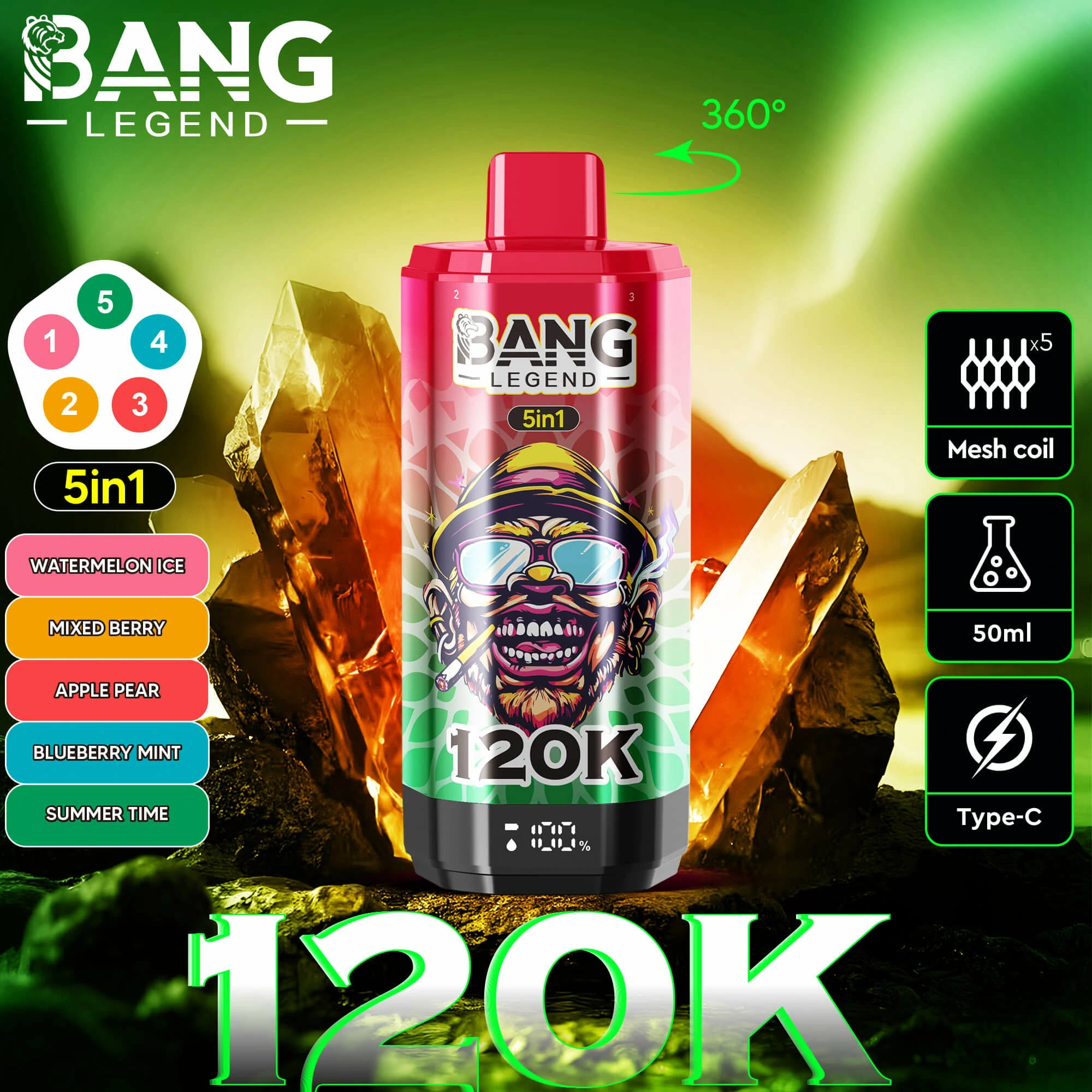 Bang Legend 120000パフ 使い捨て電子タバコ - image 8