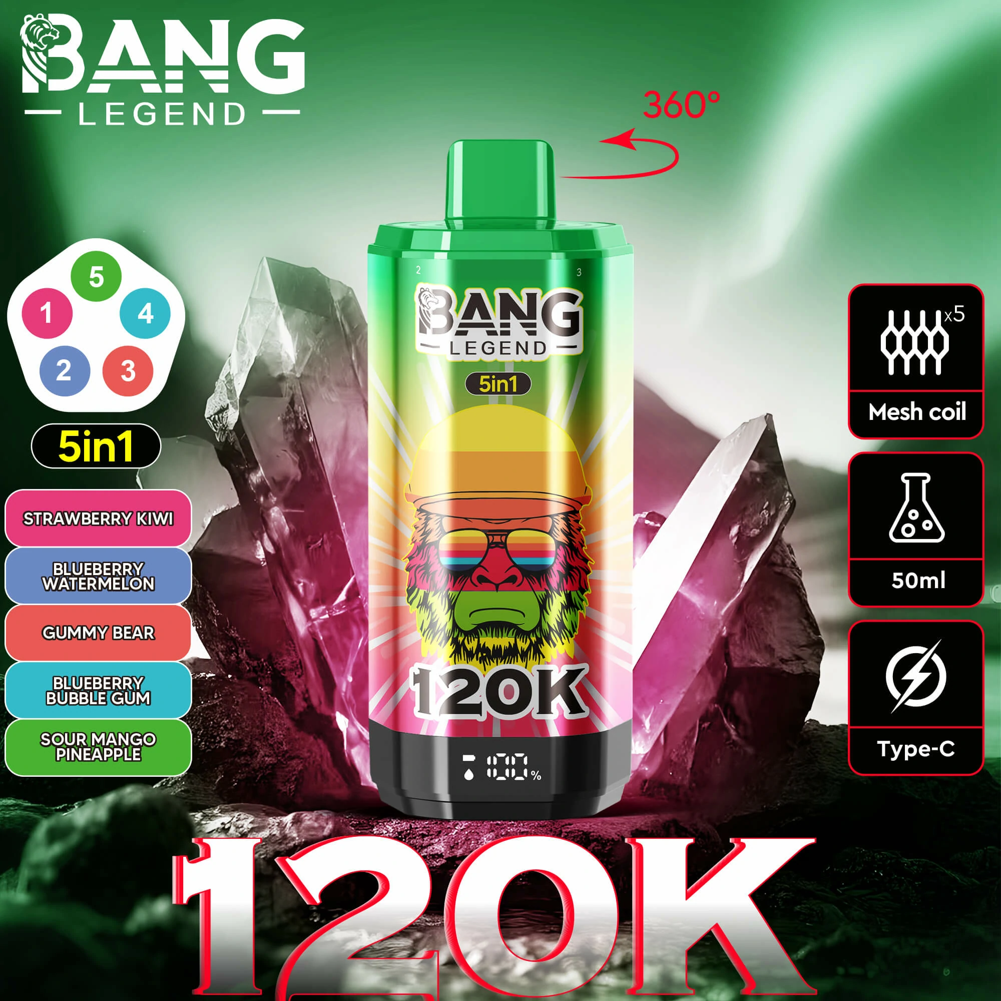 Bang Legend 120000パフ 使い捨て電子タバコ - image 12