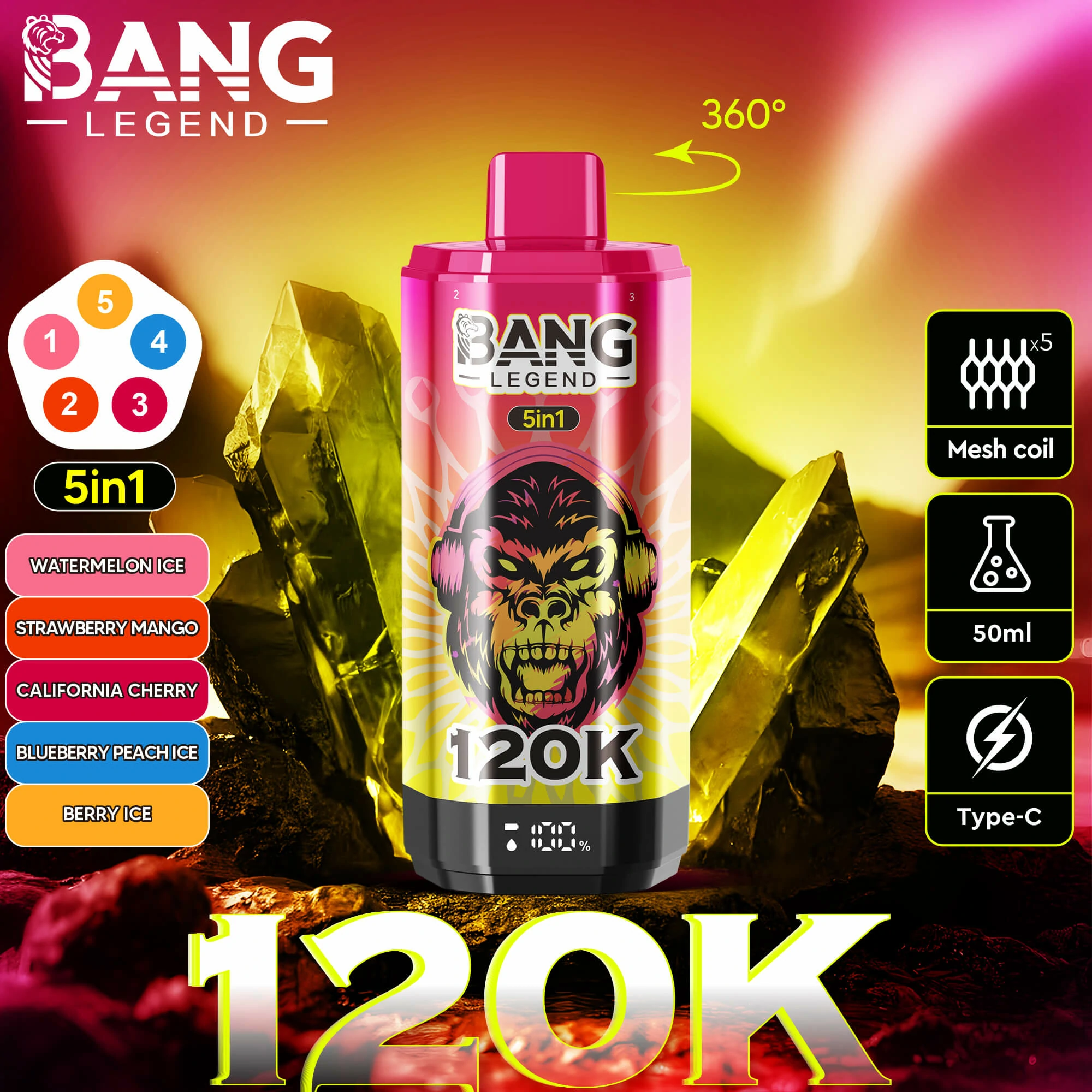 Bang Legend 120000パフ 使い捨て電子タバコ - image 9