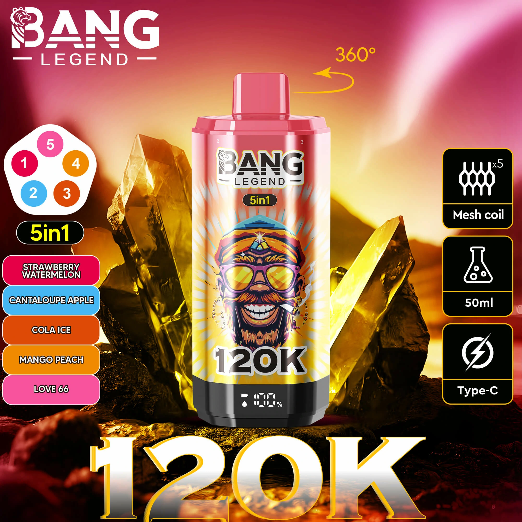 Bang Legend 120000パフ 使い捨て電子タバコ - image 13