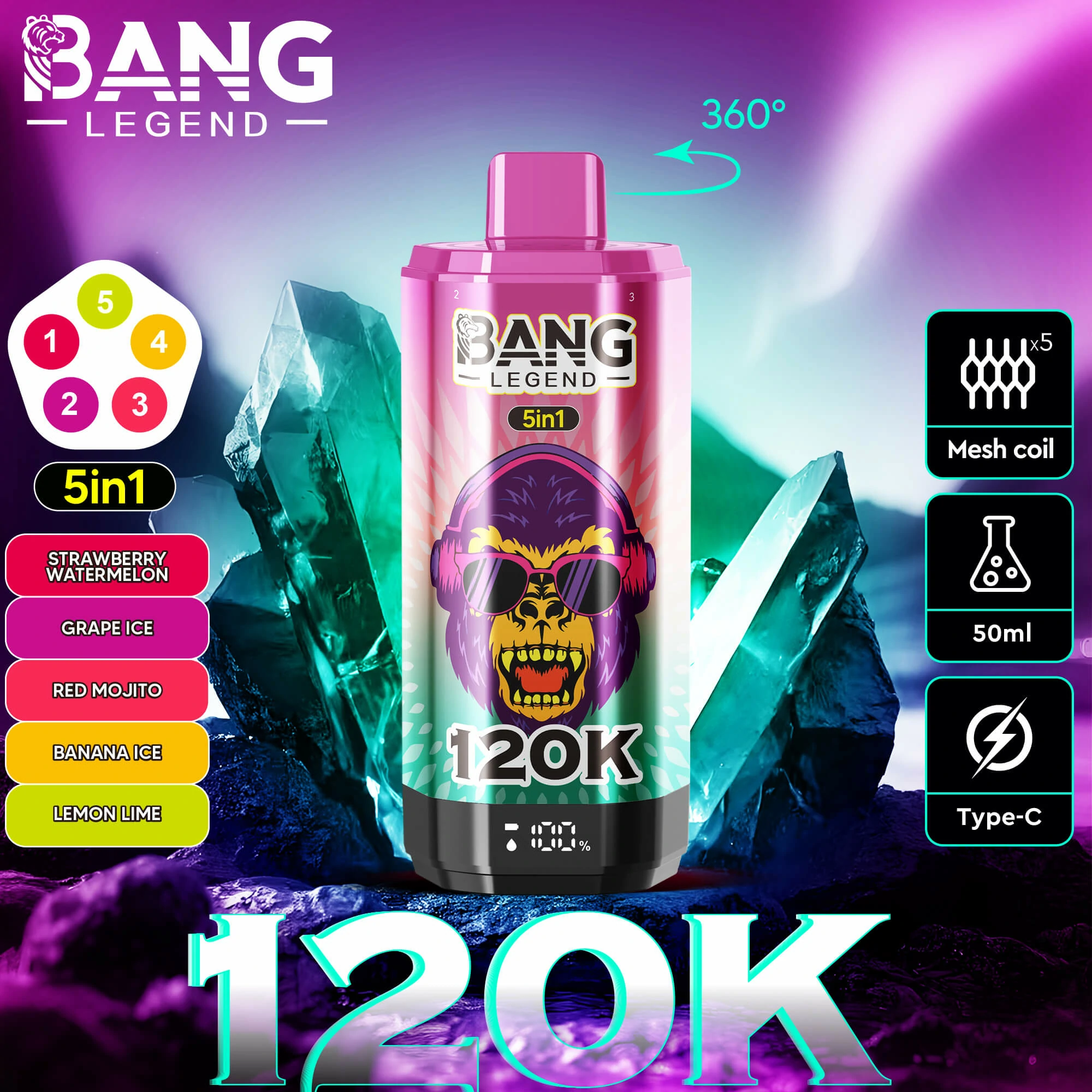 Bang Legend 120000パフ 使い捨て電子タバコ - image 11