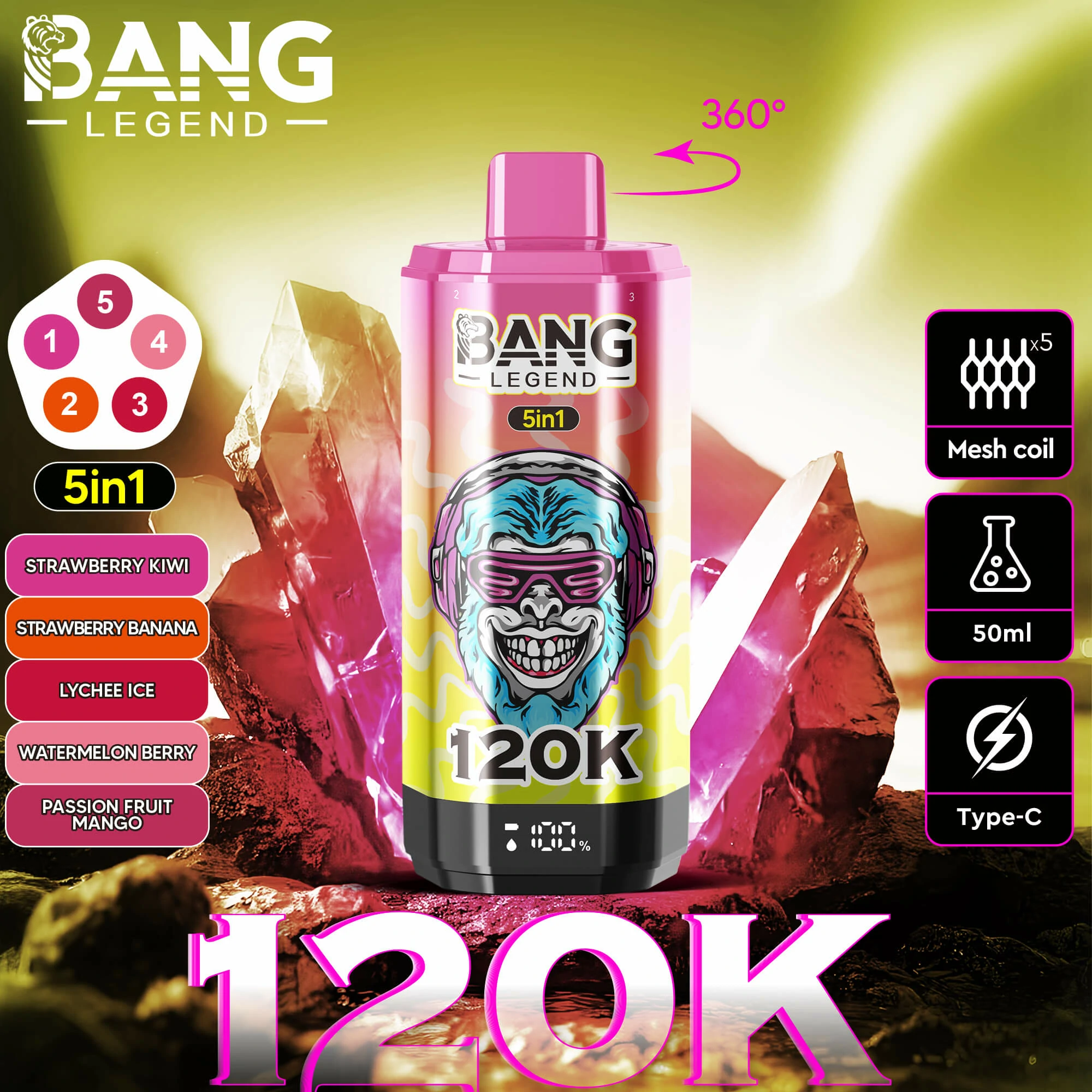 Bang Legend 120000パフ 使い捨て電子タバコ - image 6