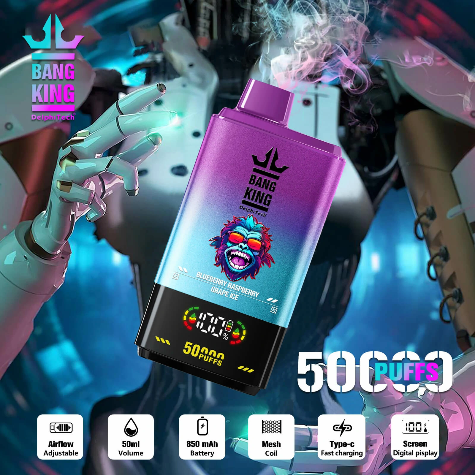 Bang King Twins 50000パフ 使い捨て電子タバコ - image 8