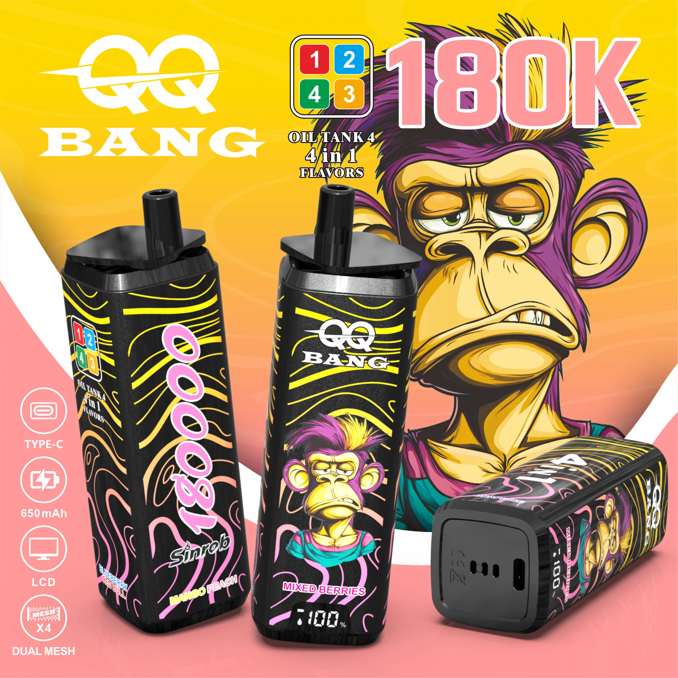BANG QQ 180000パフ 4-in-1 使い捨て電子タバコ - image 9