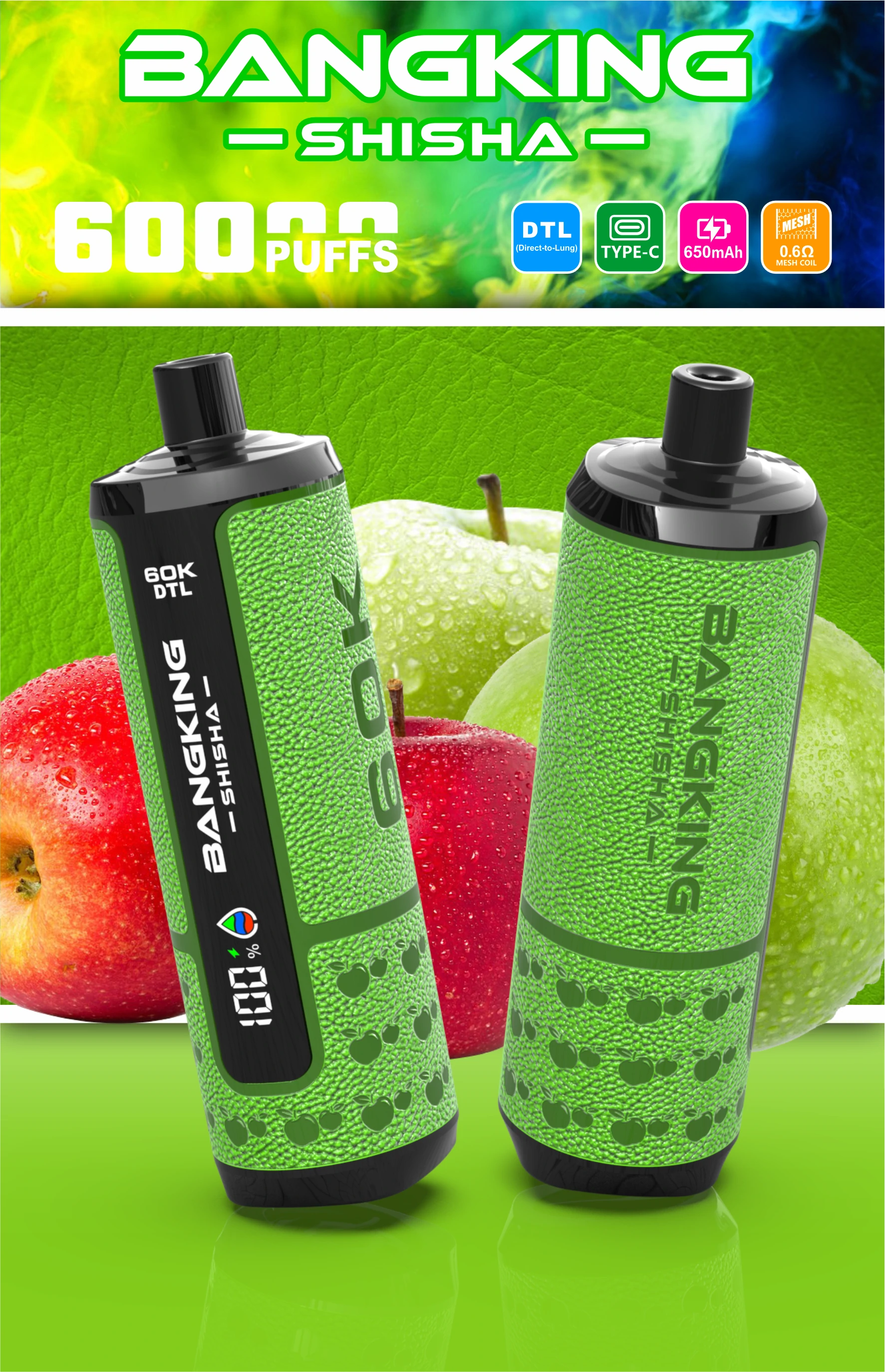 Bang King Shisha 60000パフ 使い捨て電子タバコ - image 4