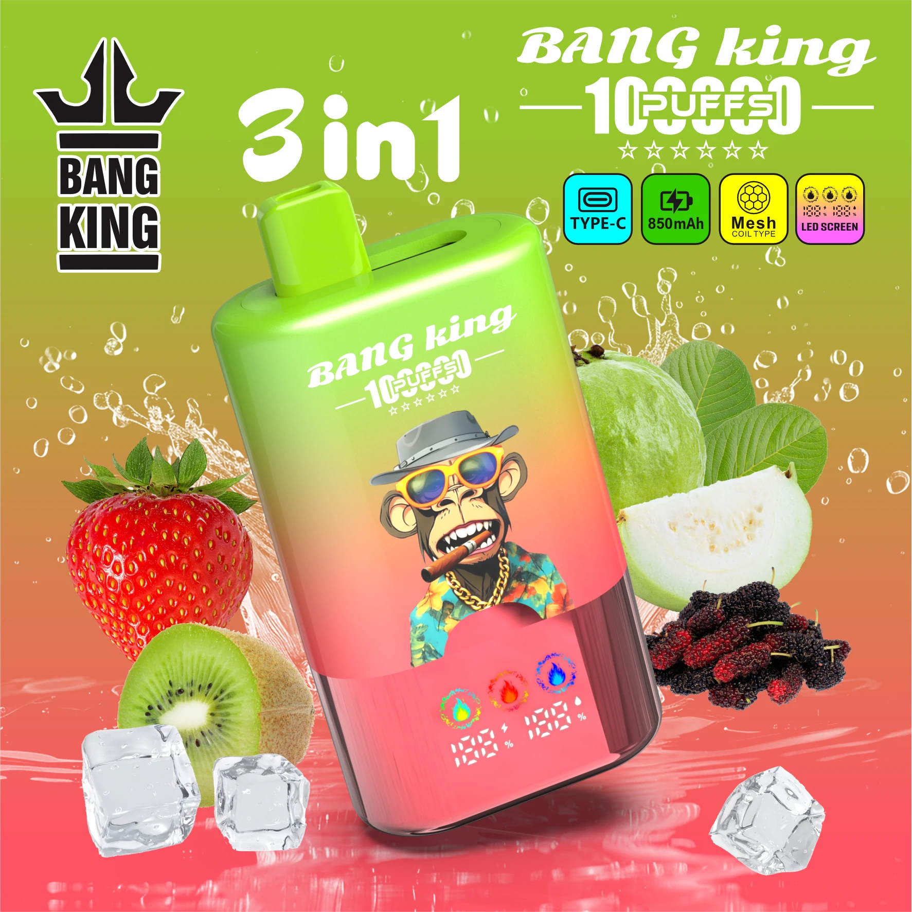 Bang King 100000パフ 3-in-1 使い捨て電子タバコ - image 9