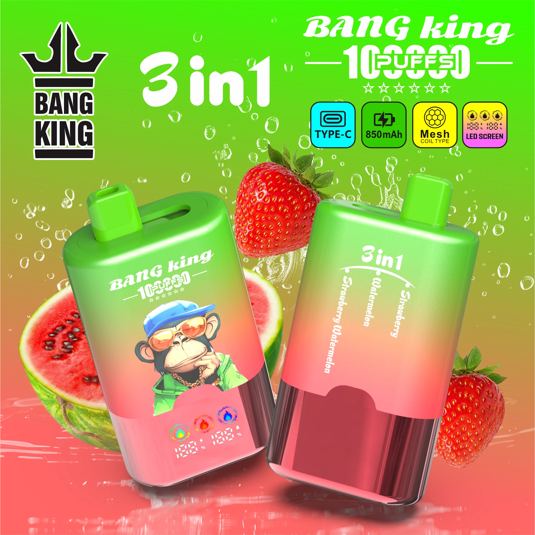 Bang King 100000パフ 3-in-1 使い捨て電子タバコ - image 5
