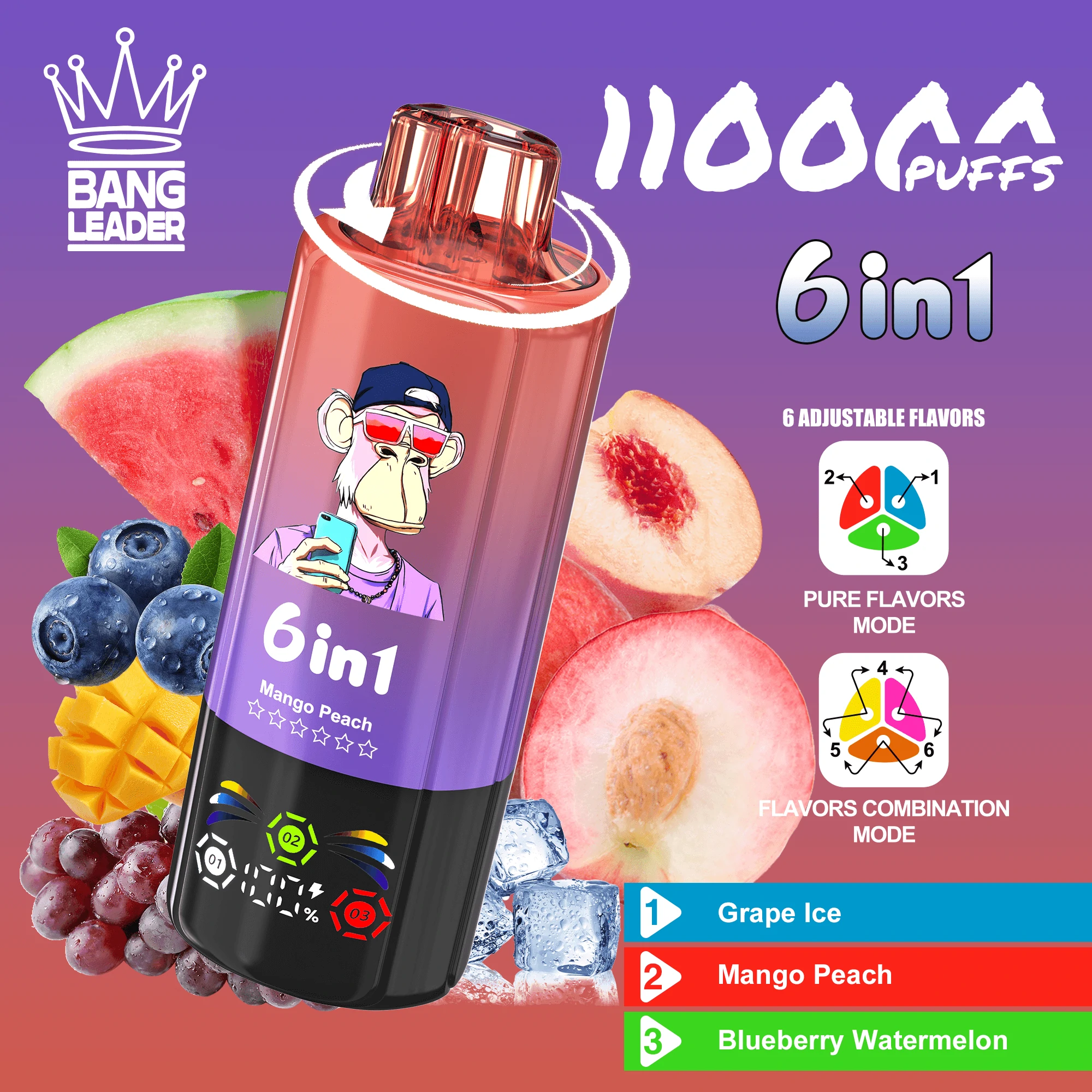 Bang Leader 110000パフ 6-in-1 使い捨て電子タバコ - image 8