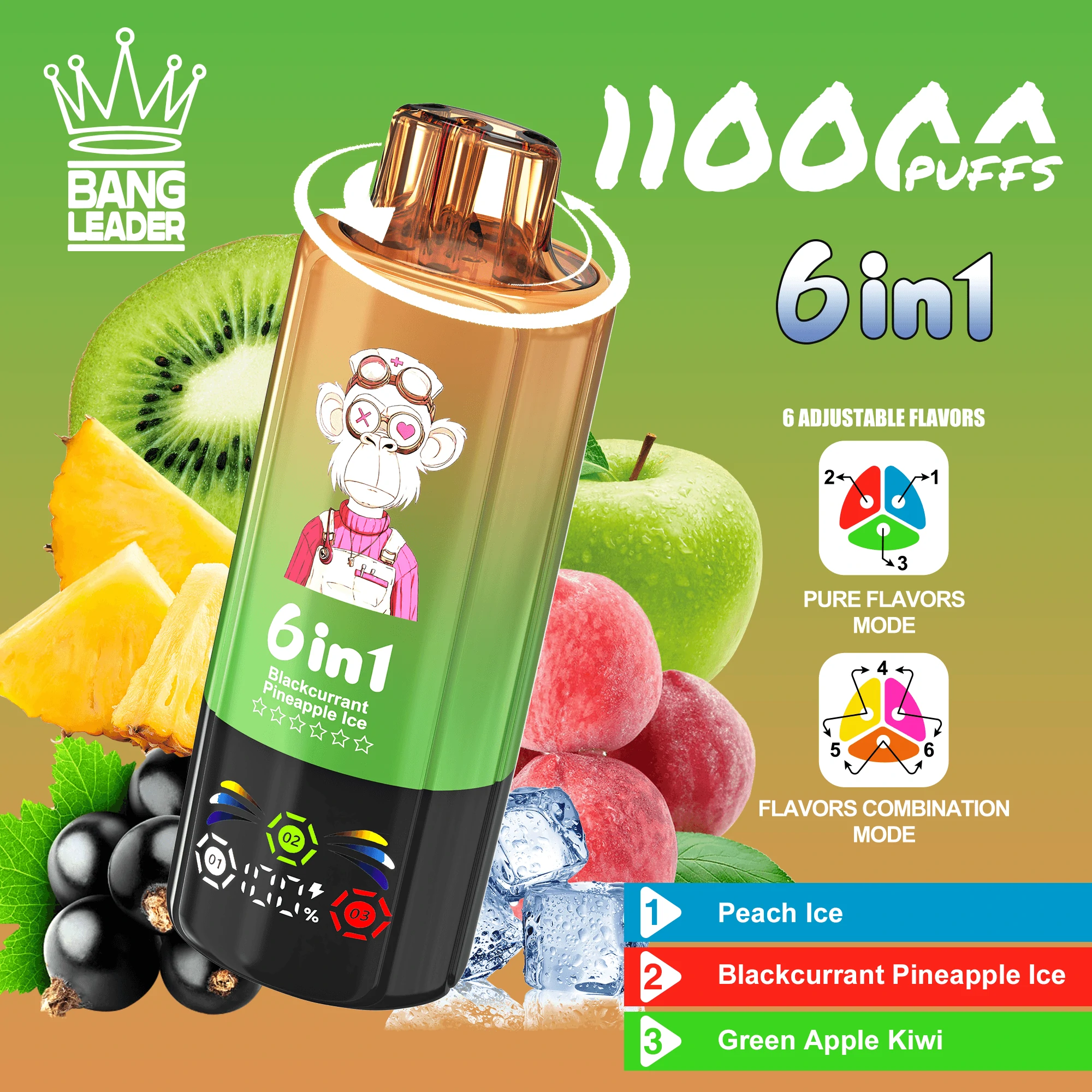 Bang Leader 110000パフ 6-in-1 使い捨て電子タバコ - image 4