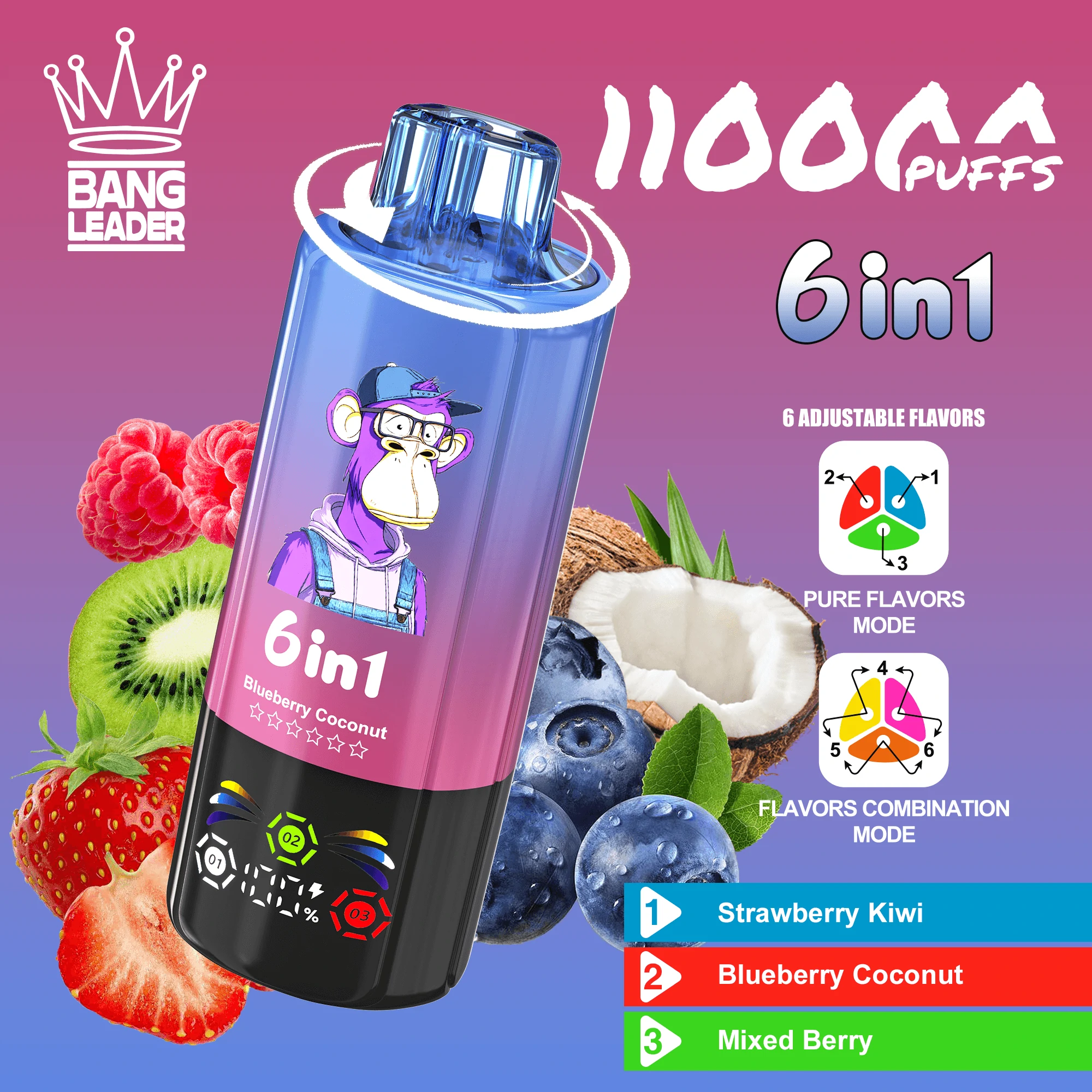 Bang Leader 110000パフ 6-in-1 使い捨て電子タバコ - image 2