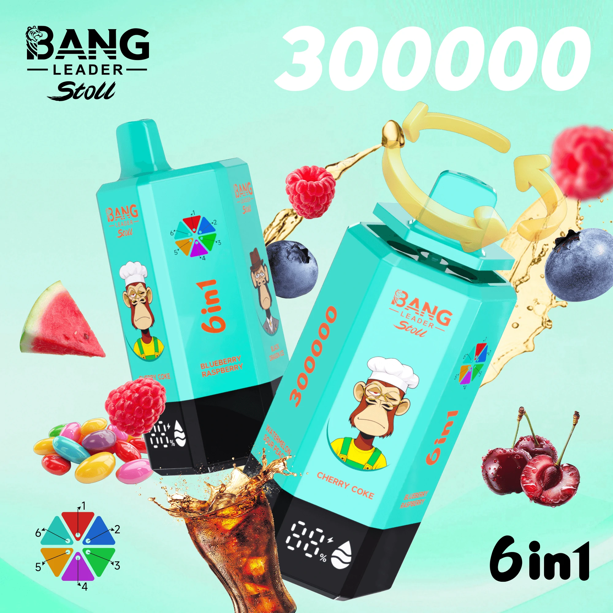 Bang Leader 300000パフ 6-in-1 使い捨て電子タバコ - image 5