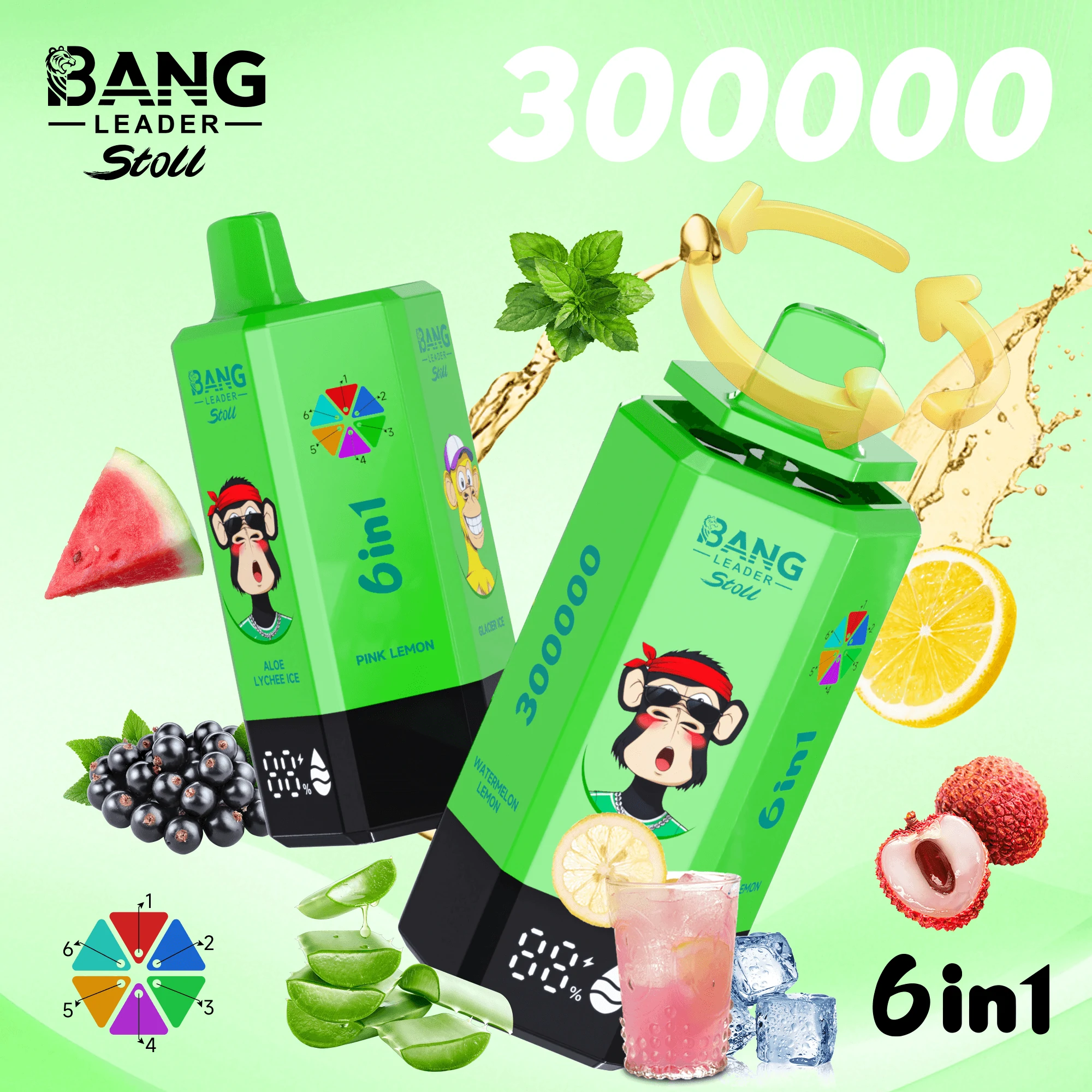 Bang Leader 300000パフ 6-in-1 使い捨て電子タバコ - image 4