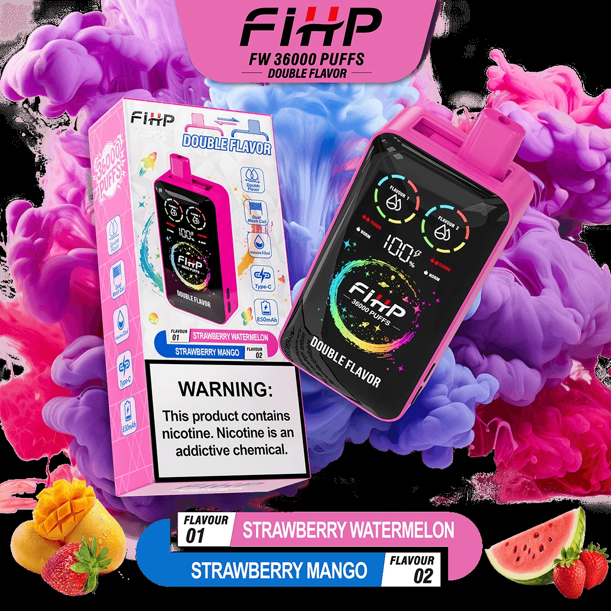 FIHP 36000パフ 2-in-1 使い捨て電子タバコ - image 8