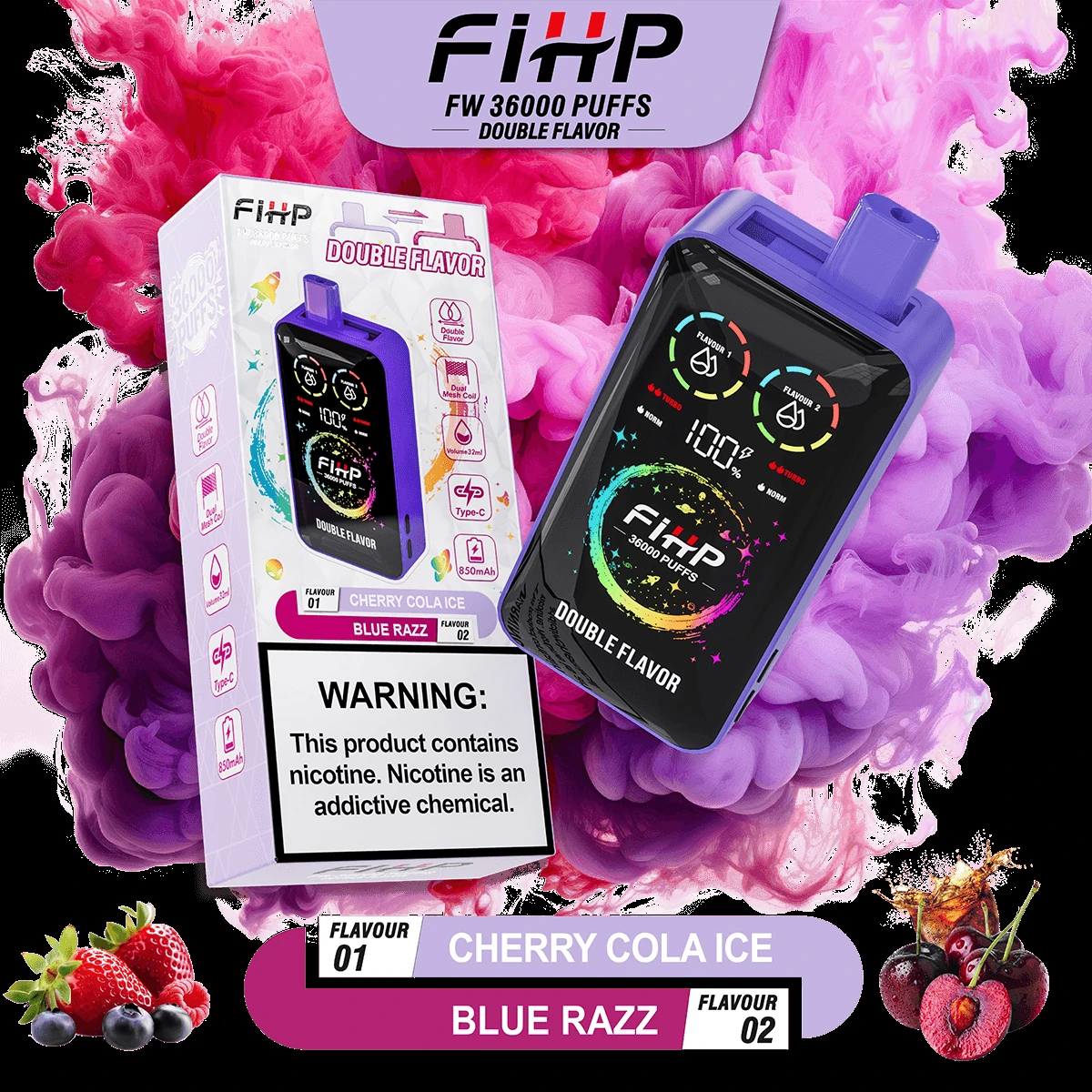 FIHP 36000パフ 2-in-1 使い捨て電子タバコ - image 5