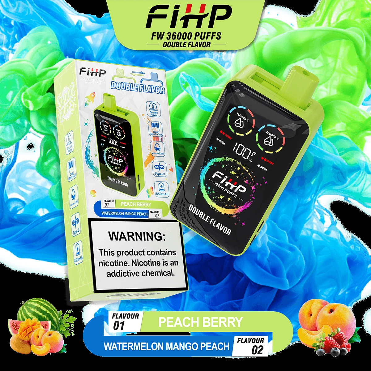 FIHP 36000パフ 2-in-1 使い捨て電子タバコ - image 2