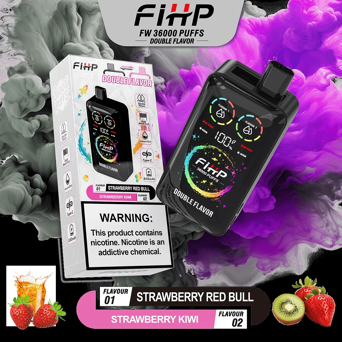 FIHP 36000パフ 2-in-1 使い捨て電子タバコ - image 7