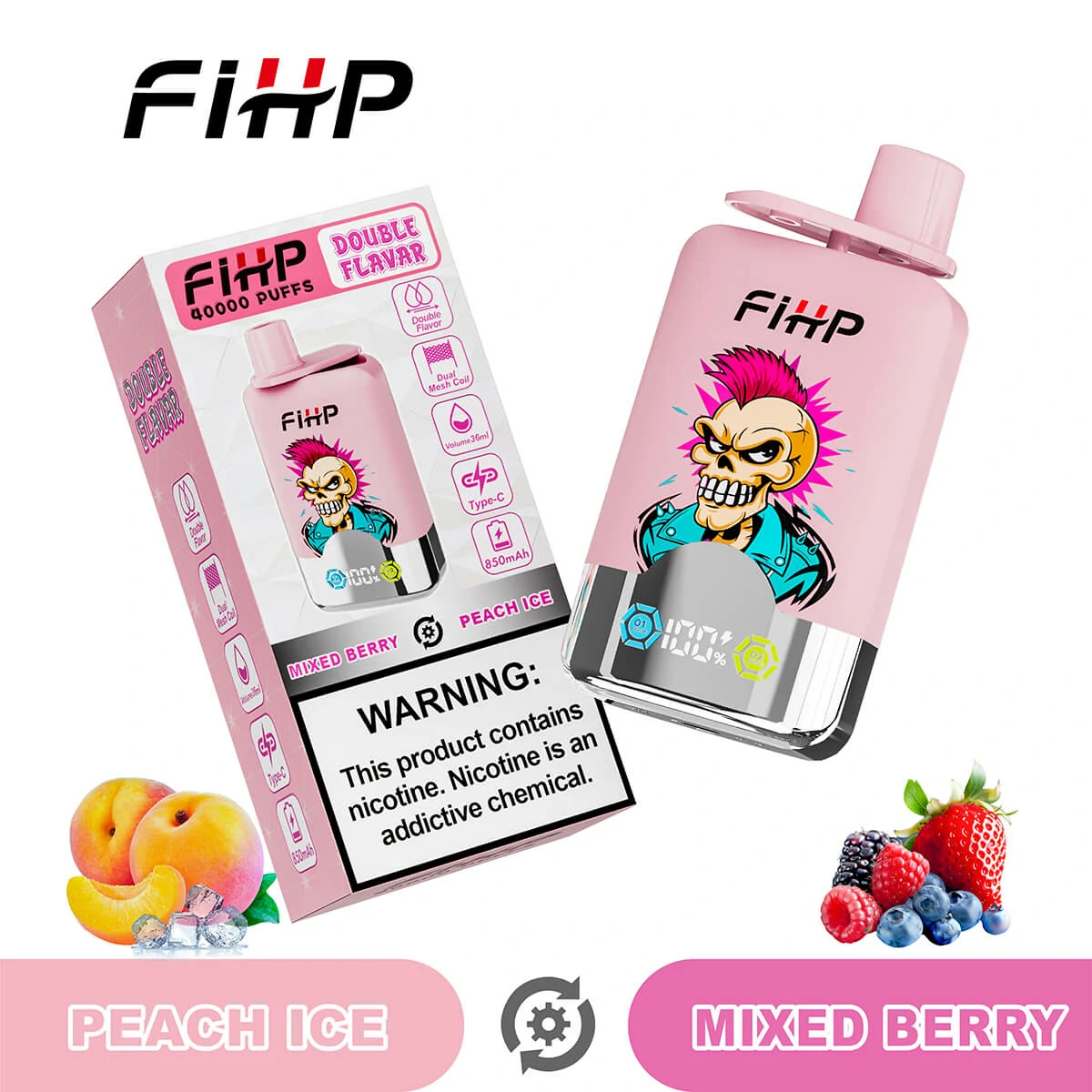 FIHP 40000パフ 2-in-1 使い捨て電子タバコ - image 4