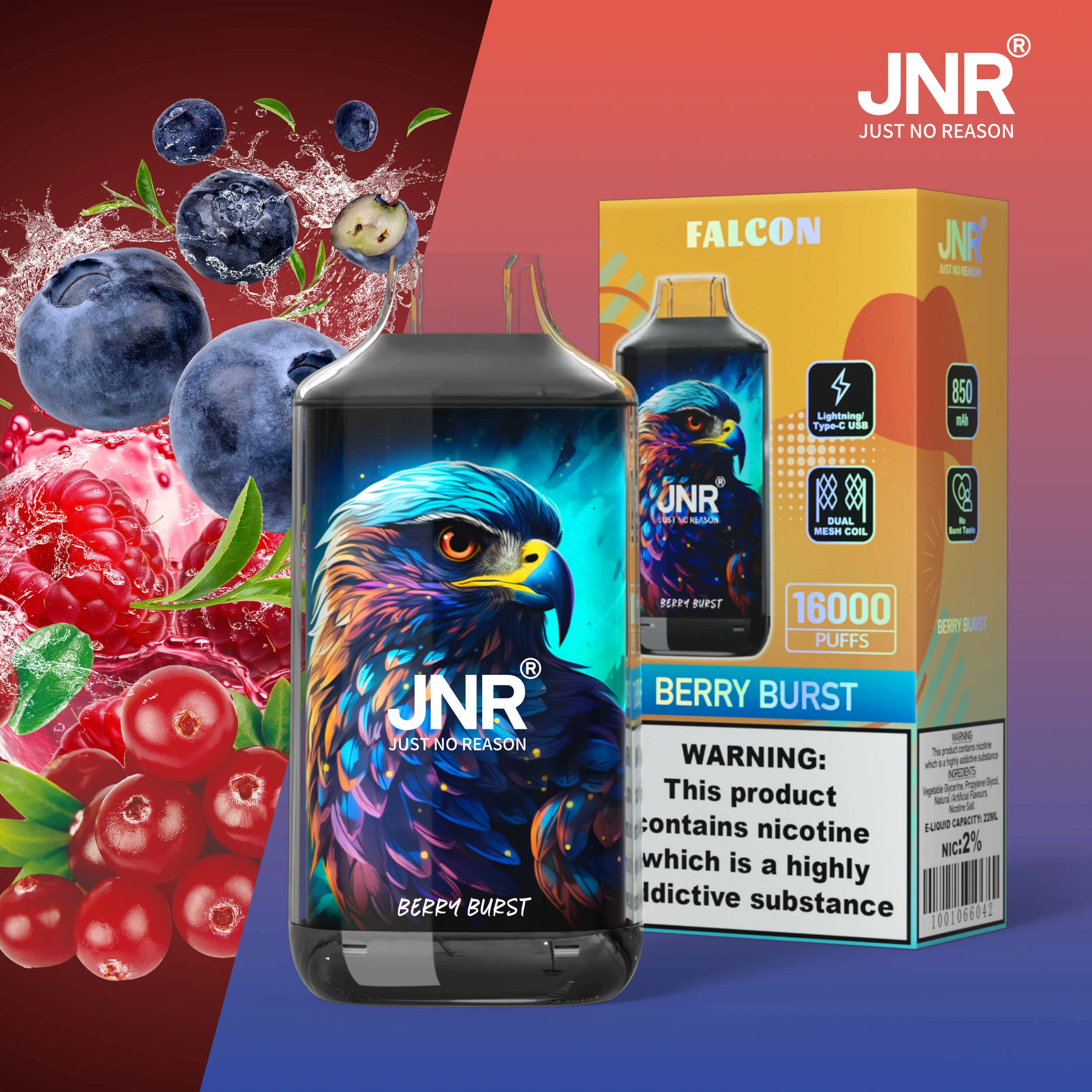 JNR Falcon 16000パフ 使い捨て電子タバコ - image 5