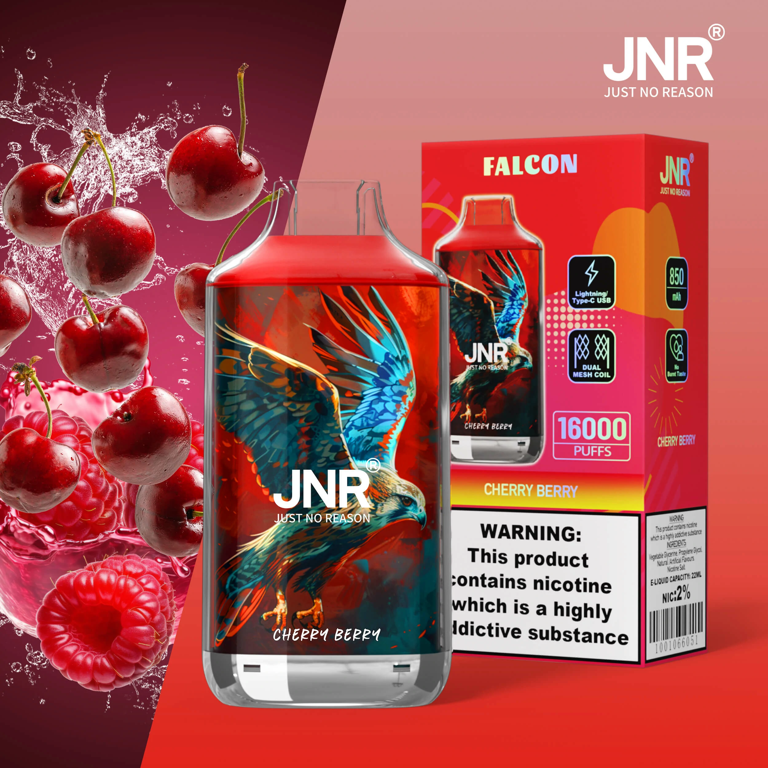 JNR Falcon 16000パフ 使い捨て電子タバコ - image 4