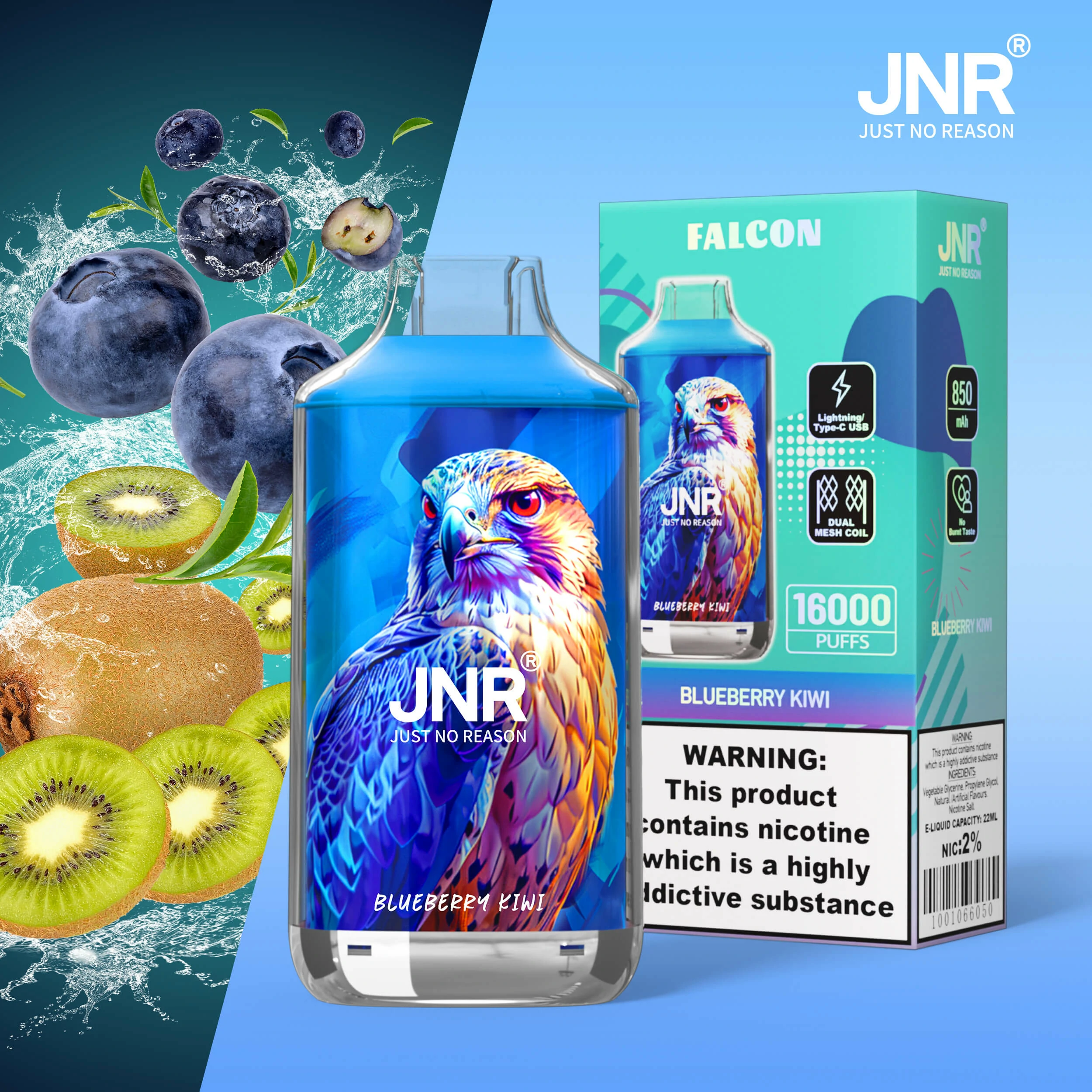 JNR Falcon 16000パフ 使い捨て電子タバコ - image 9