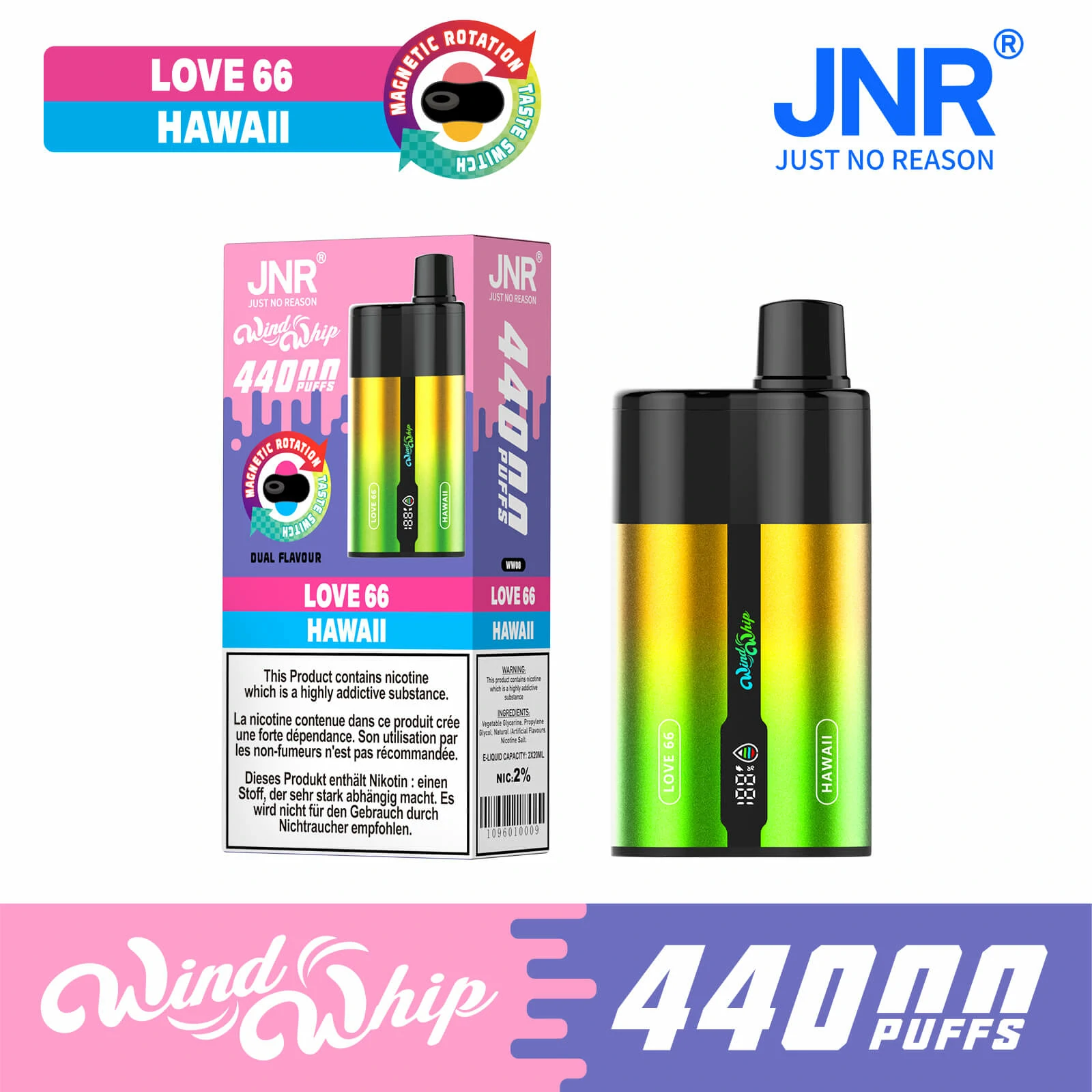 JNR Wind Whip 44000パフ 使い捨て電子タバコ - image 6