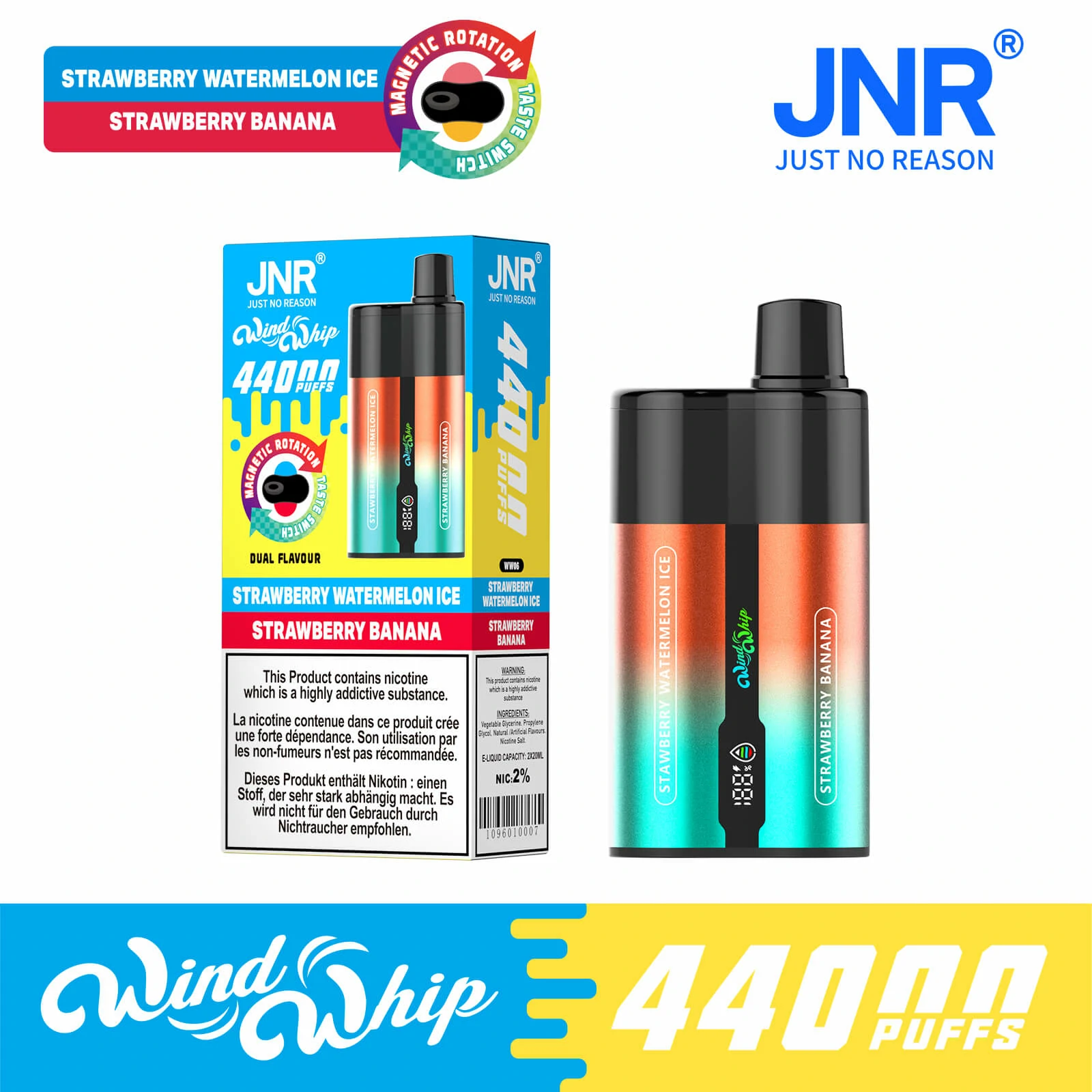 JNR Wind Whip 44000パフ 使い捨て電子タバコ - image 4