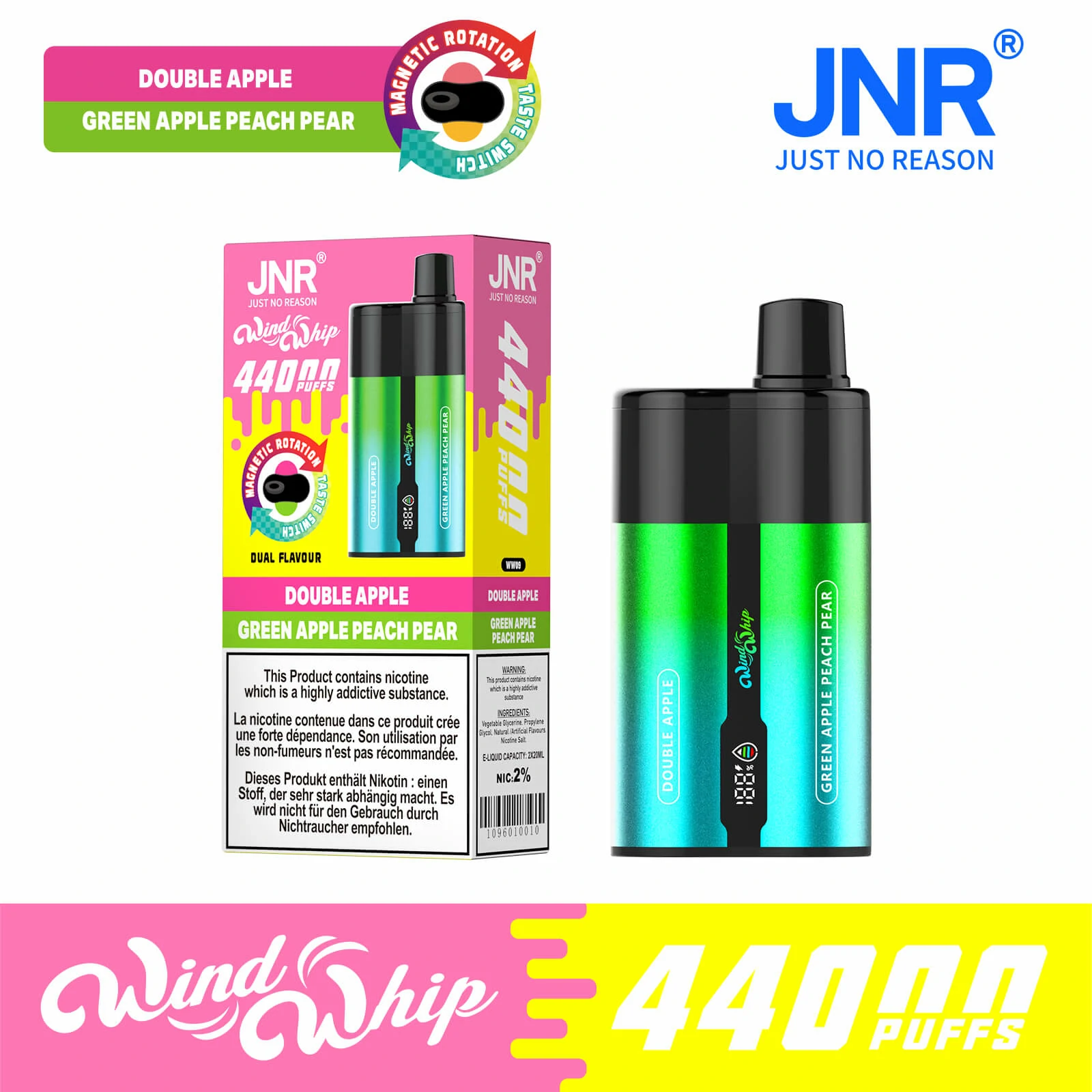 JNR Wind Whip 44000パフ 使い捨て電子タバコ - image 7
