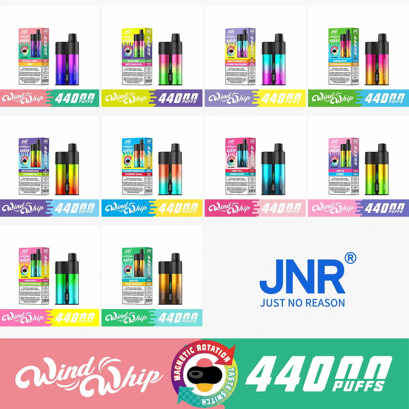 JNR Wind Whip 44000パフ 使い捨て電子タバコ - image 9