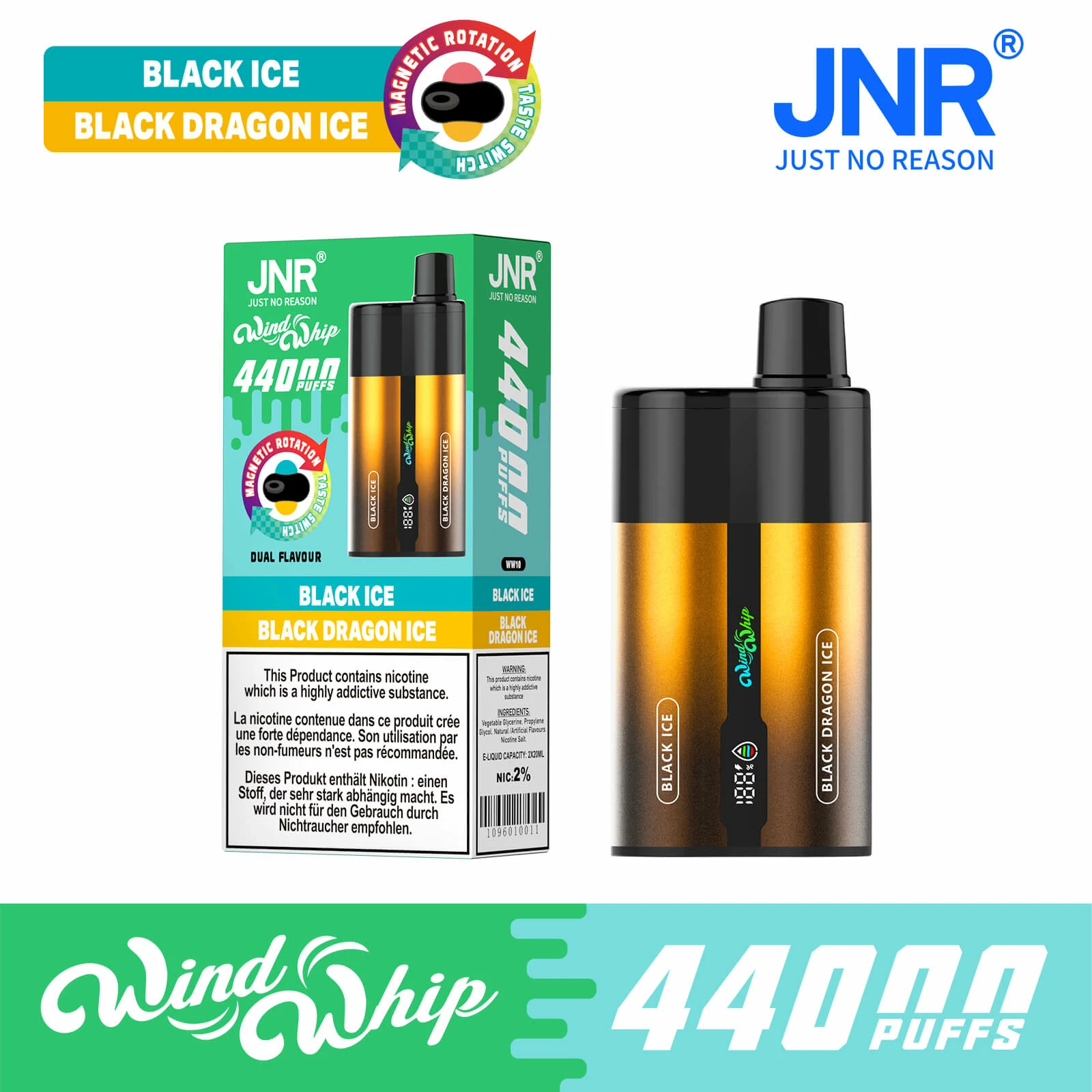 JNR Wind Whip 44000パフ 使い捨て電子タバコ - image 8