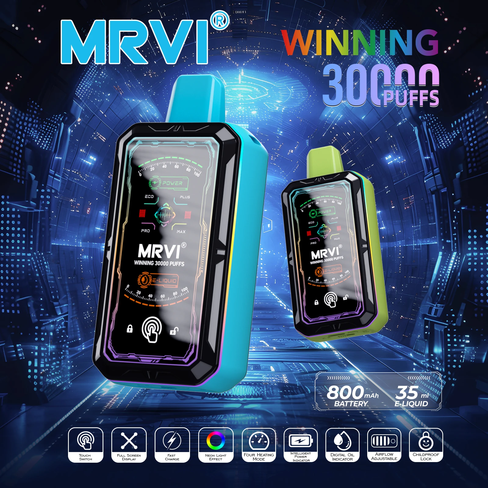 MRVI WINNING Touch Switch 30000パフ 使い捨て電子タバコ - image 10