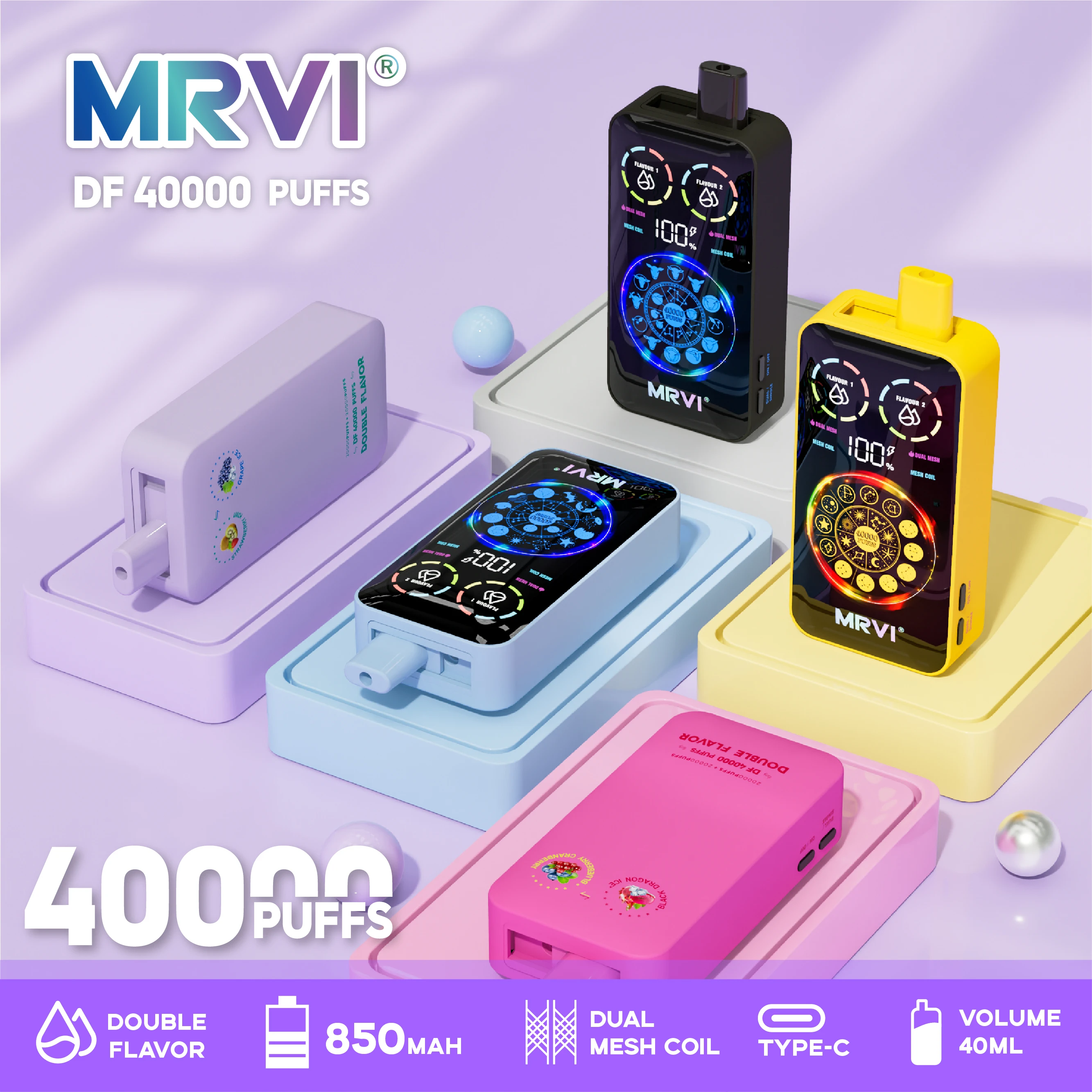 MRVI DF 40000パフ 使い捨て電子タバコ - image 2