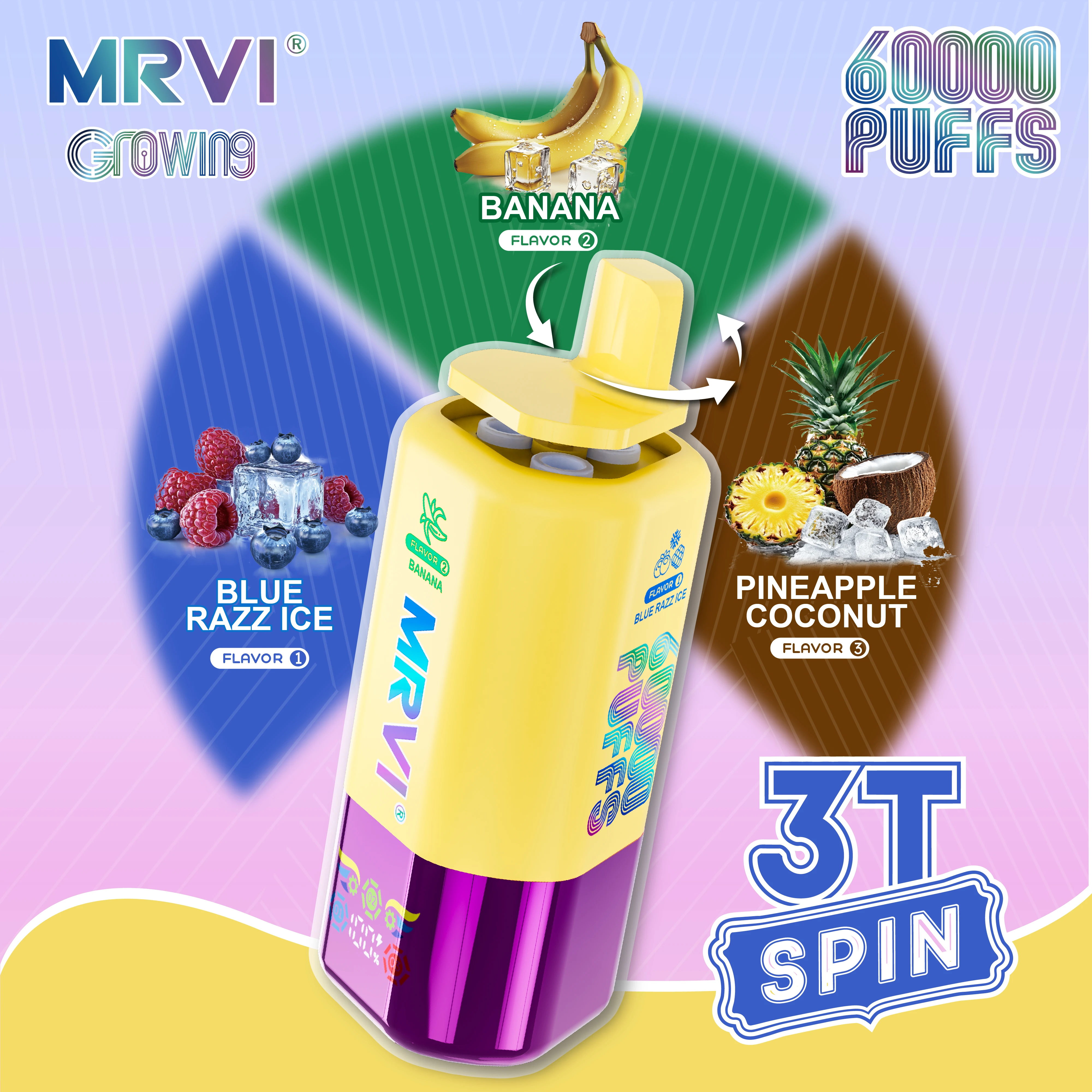 MRVI GROWING 3T SPIN 60000パフ 使い捨て電子タバコ - image 4