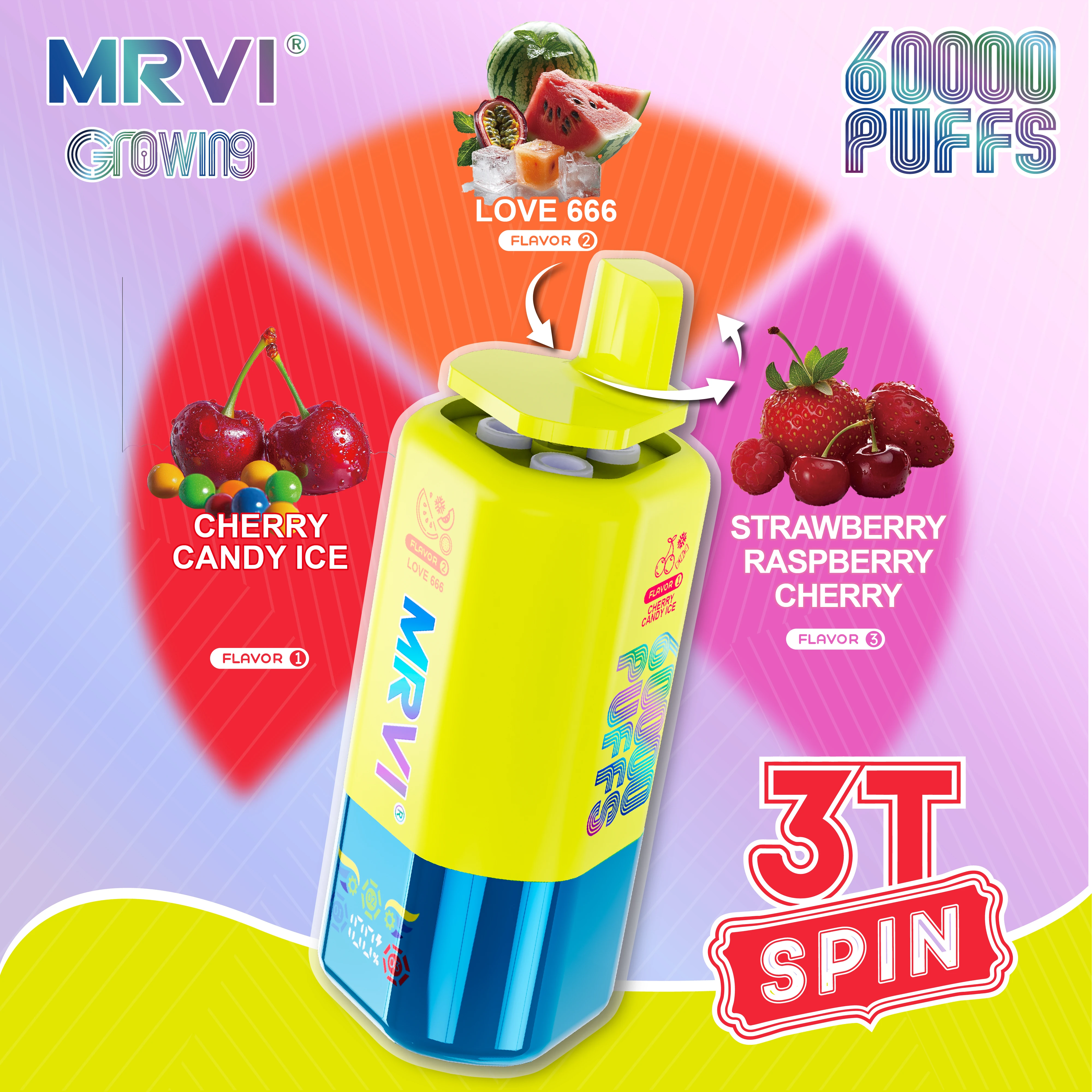 MRVI GROWING 3T SPIN 60000パフ 使い捨て電子タバコ - image 6