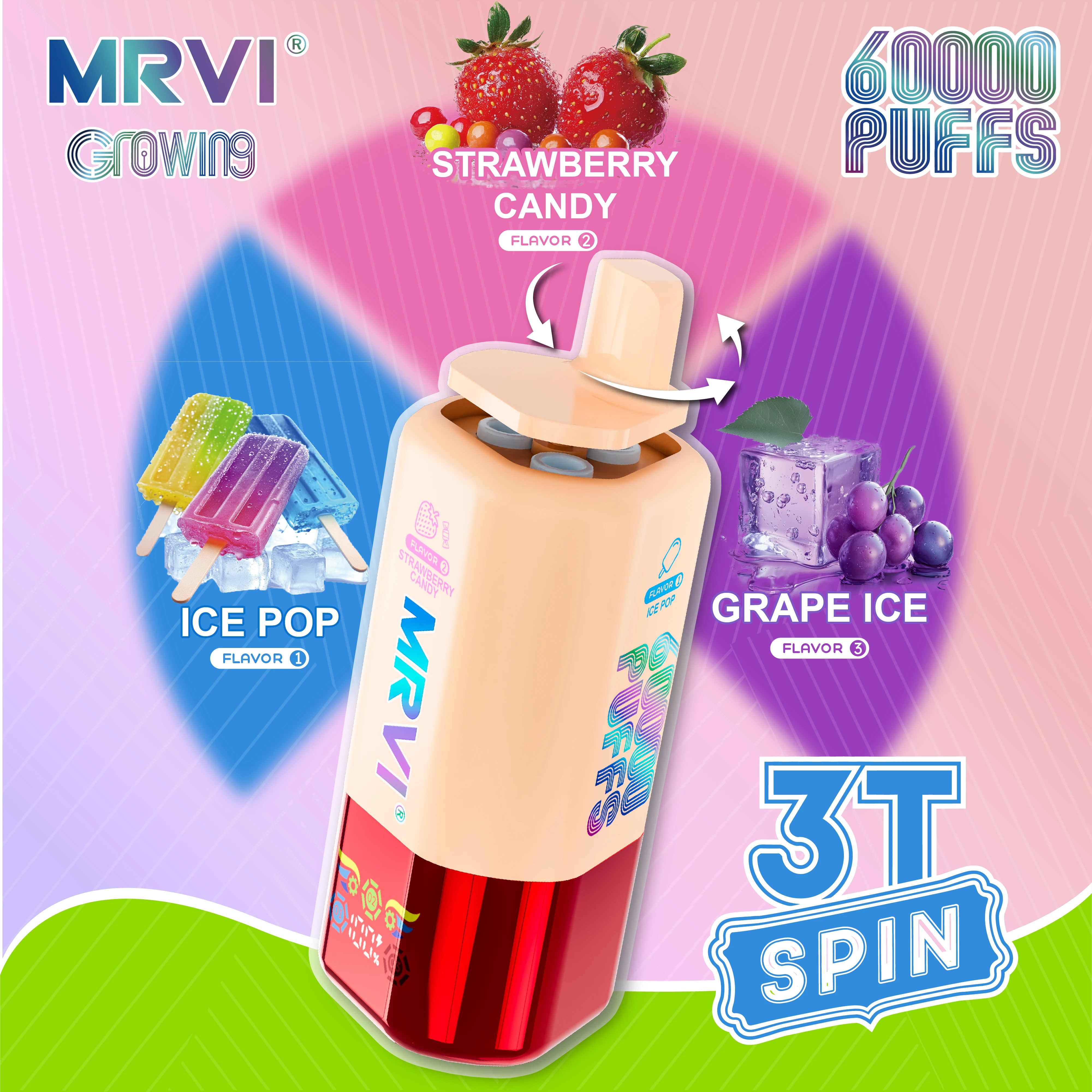 MRVI GROWING 3T SPIN 60000パフ 使い捨て電子タバコ - image 8