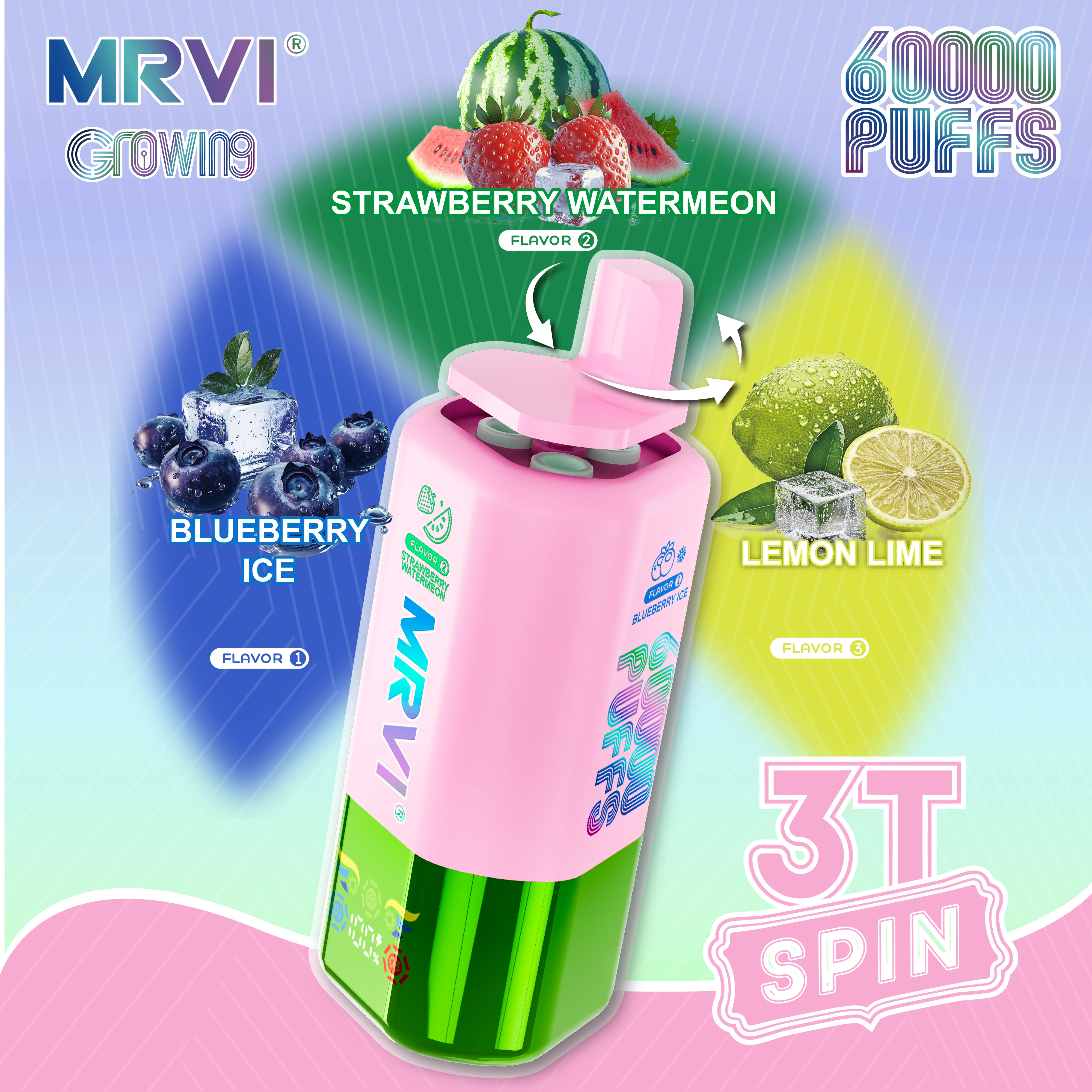 MRVI GROWING 3T SPIN 60000パフ 使い捨て電子タバコ - image 9