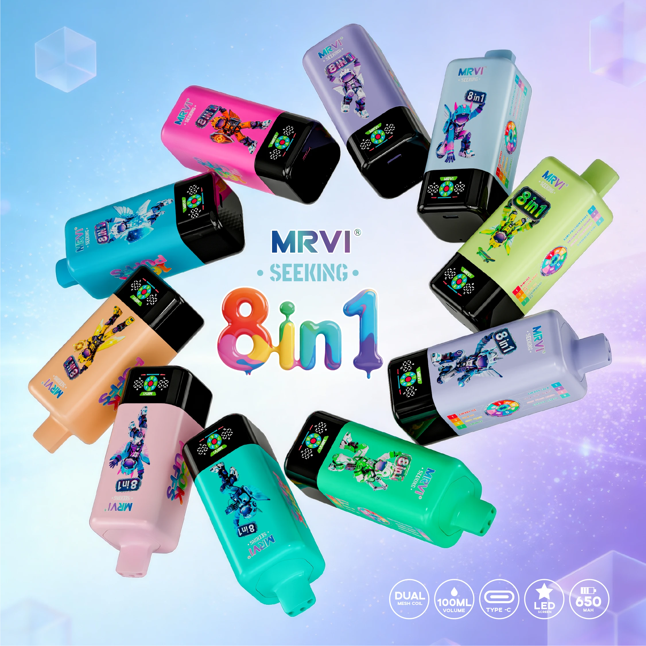 MRVI SEEKING 160000パフ 8-in-1 使い捨て電子タバコ