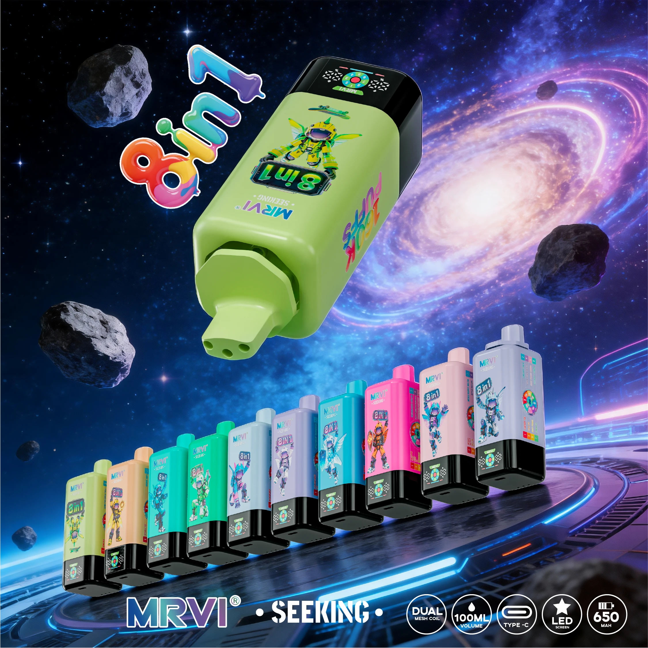MRVI SEEKING 160000パフ 8-in-1 使い捨て電子タバコ - image 3