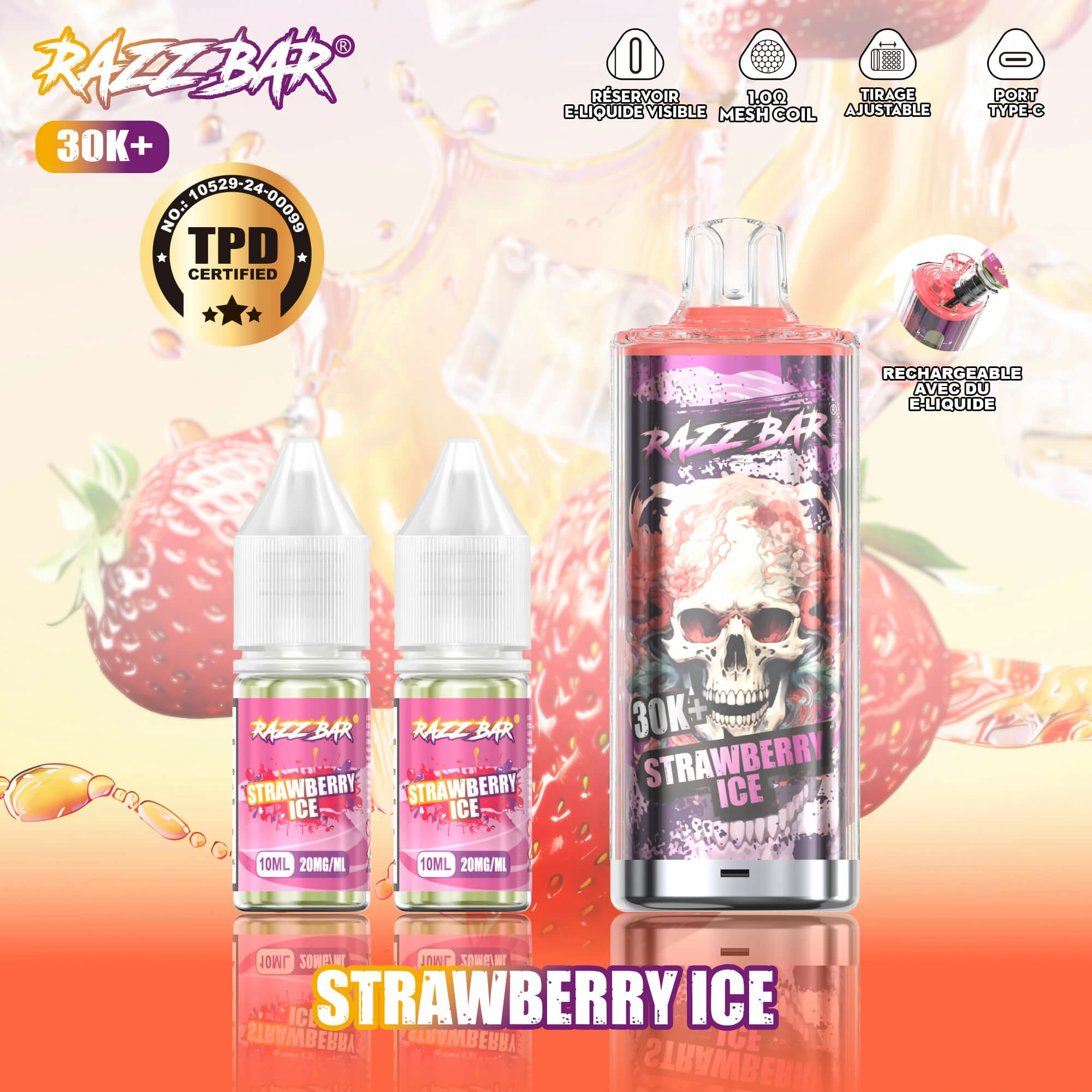 Razz Bar 30000パフ 使い捨て電子タバコ - image 3
