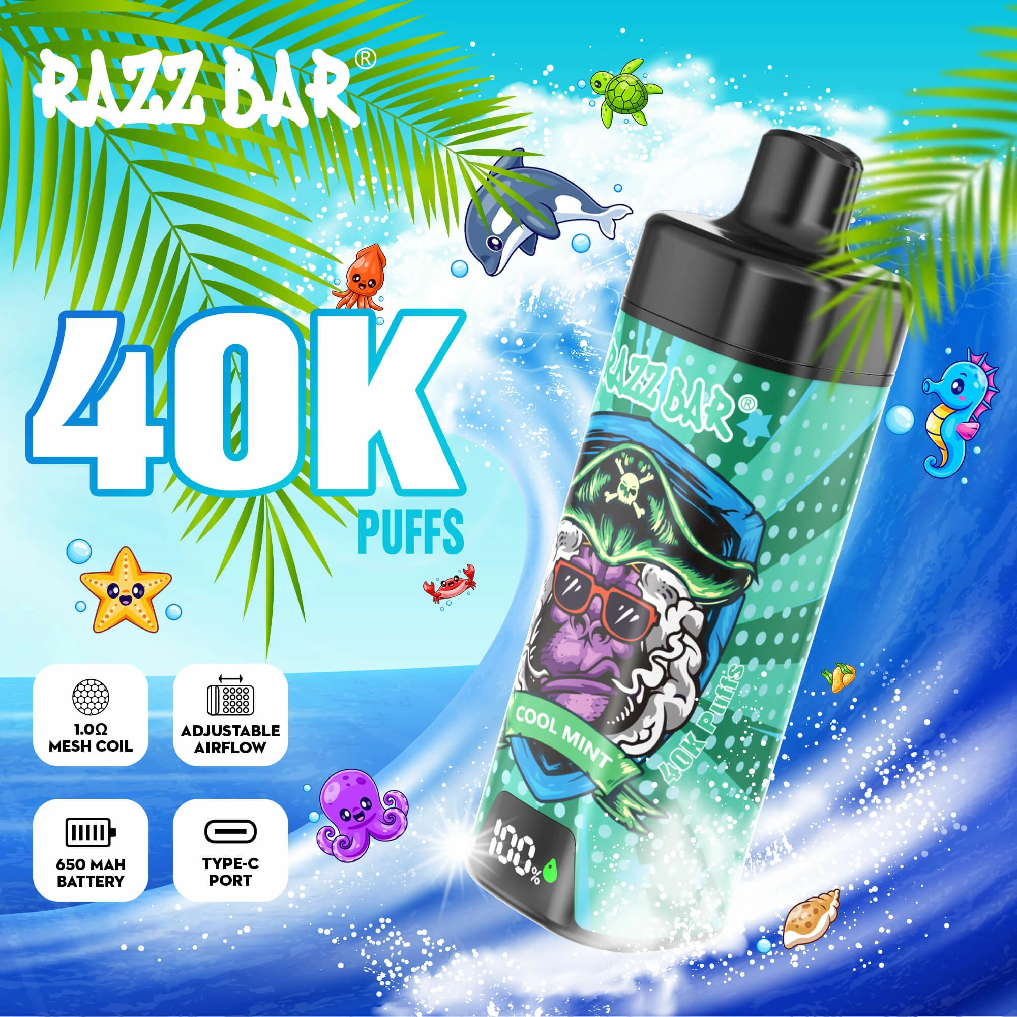 RAZZ Bar Smart Screen 40000パフ 使い捨て電子タバコ - image 6