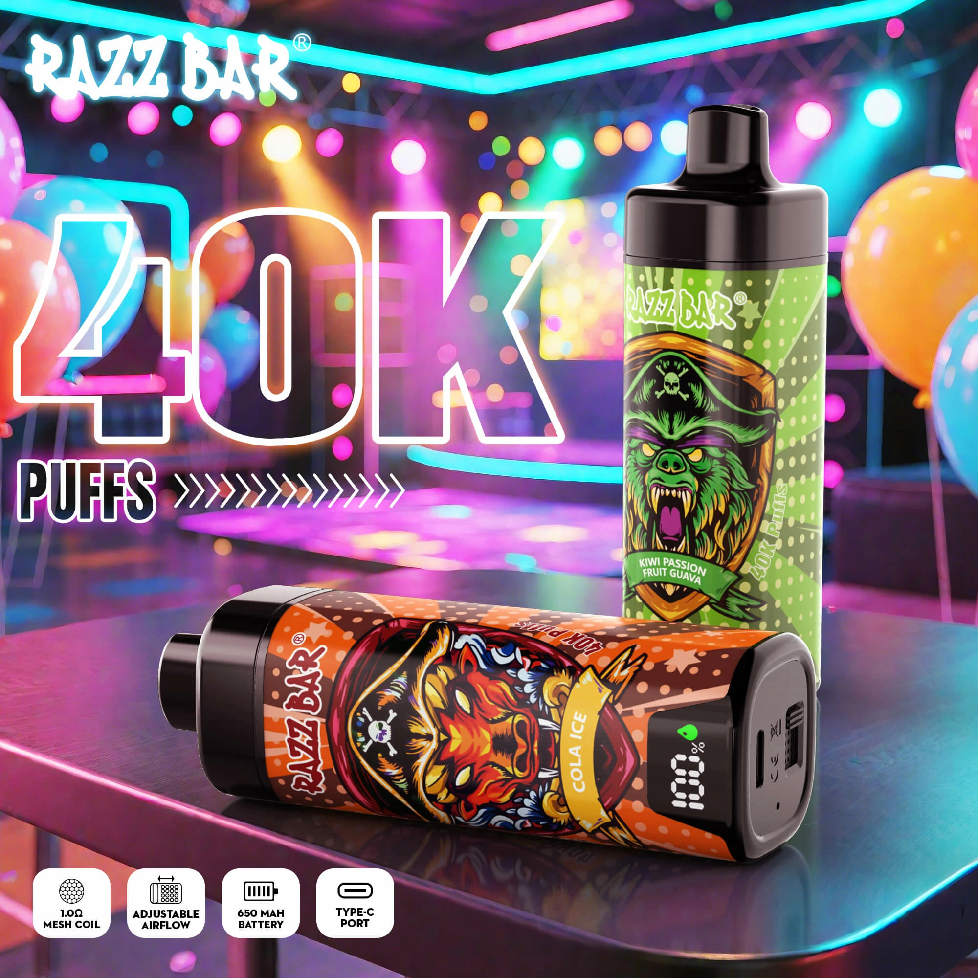 RAZZ Bar Smart Screen 40000パフ 使い捨て電子タバコ - image 5