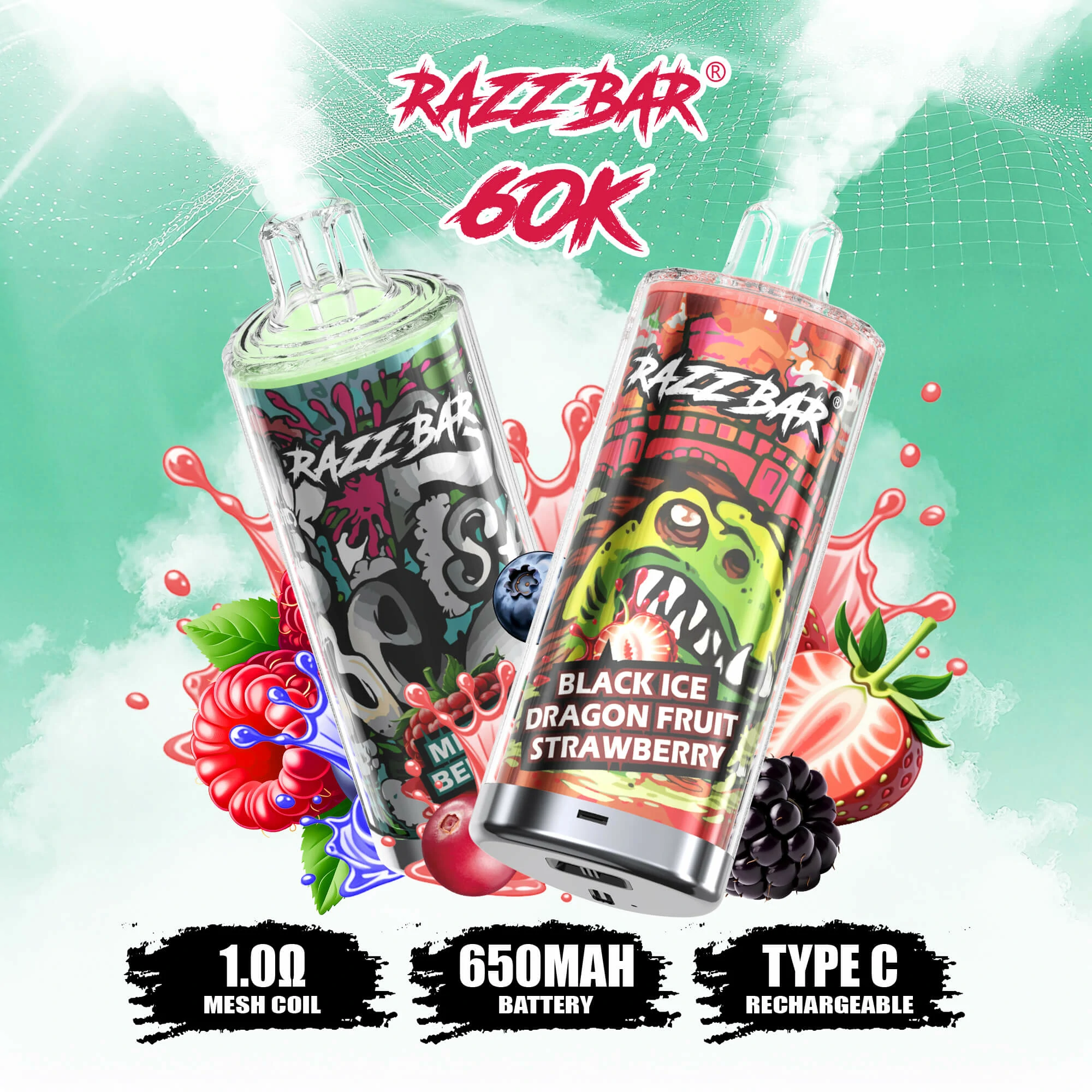Razz Bar 60000パフ 使い捨て電子タバコ - image 2